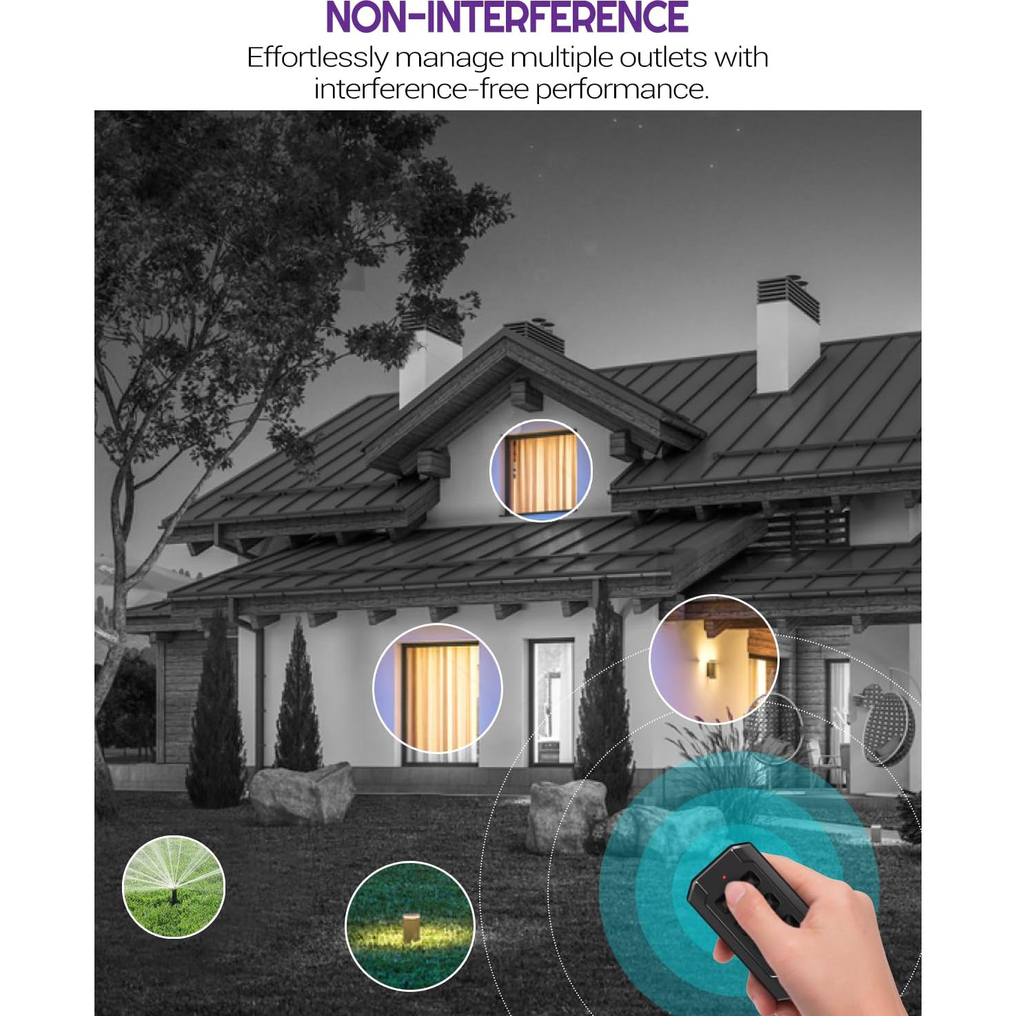 Enchufe Remoto Inalámbrico NEARPOW 15A para Exterior 30m