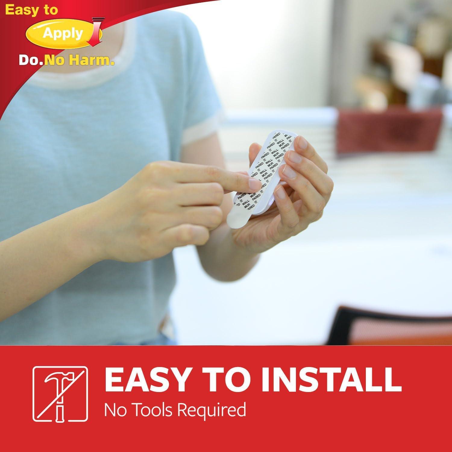 Ganchos de Alambre Adhesivos Sin Daño Sinfuo - 16 Ganchos