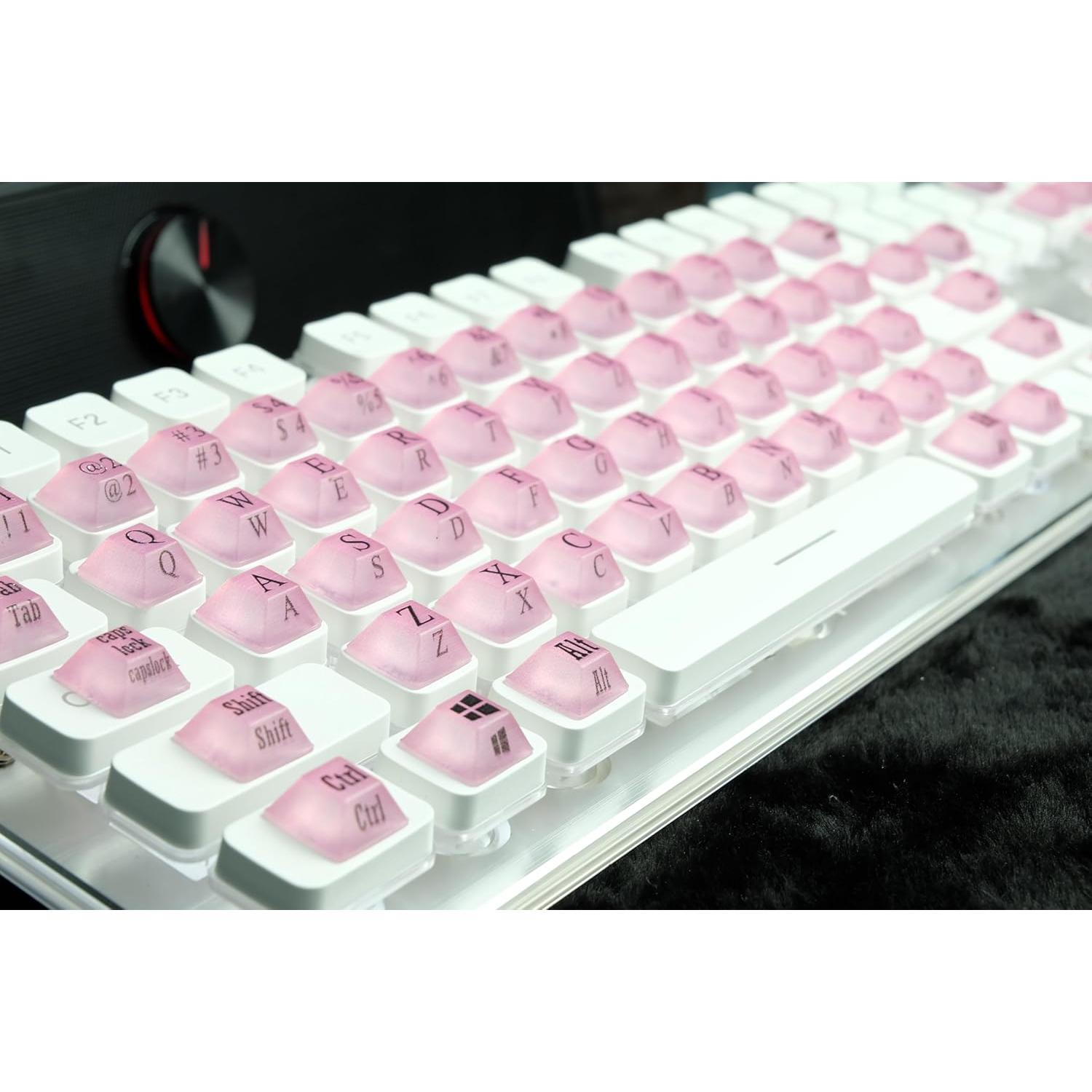 80 Etiquetas de Teclado Silicona Ivaso para Uñas Largas Púrpura
