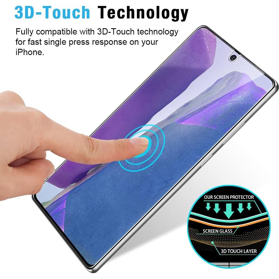 TOCOL Paquete 4 Protectores Vidrio Templado Samsung Galaxy Note 20