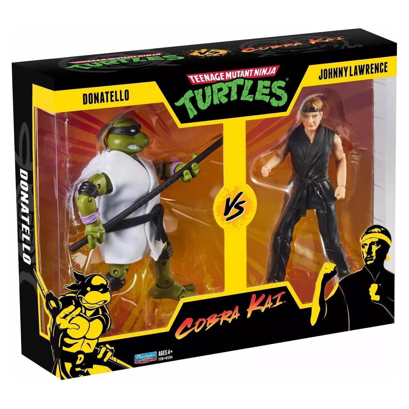 Figuras de Acción Playmates TMNT Donatello y Johnny Lawrence 15 cm