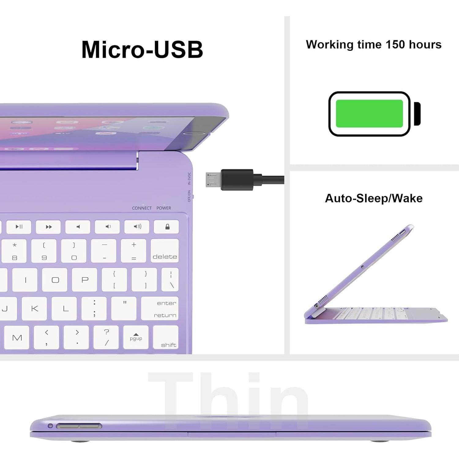 Funda Teclado NOKBABO para iPad Pro 9.7" con Smart Folio