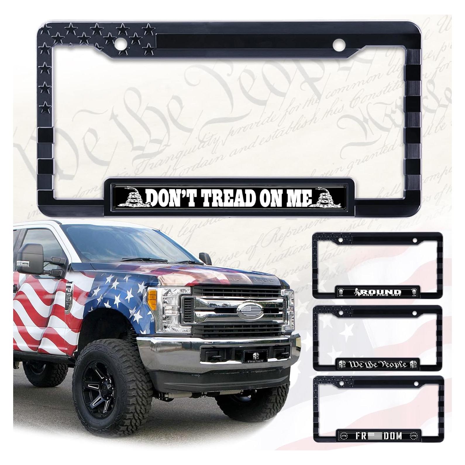 Marco de Placa de Licencia 3D Bandera Americana Genérico