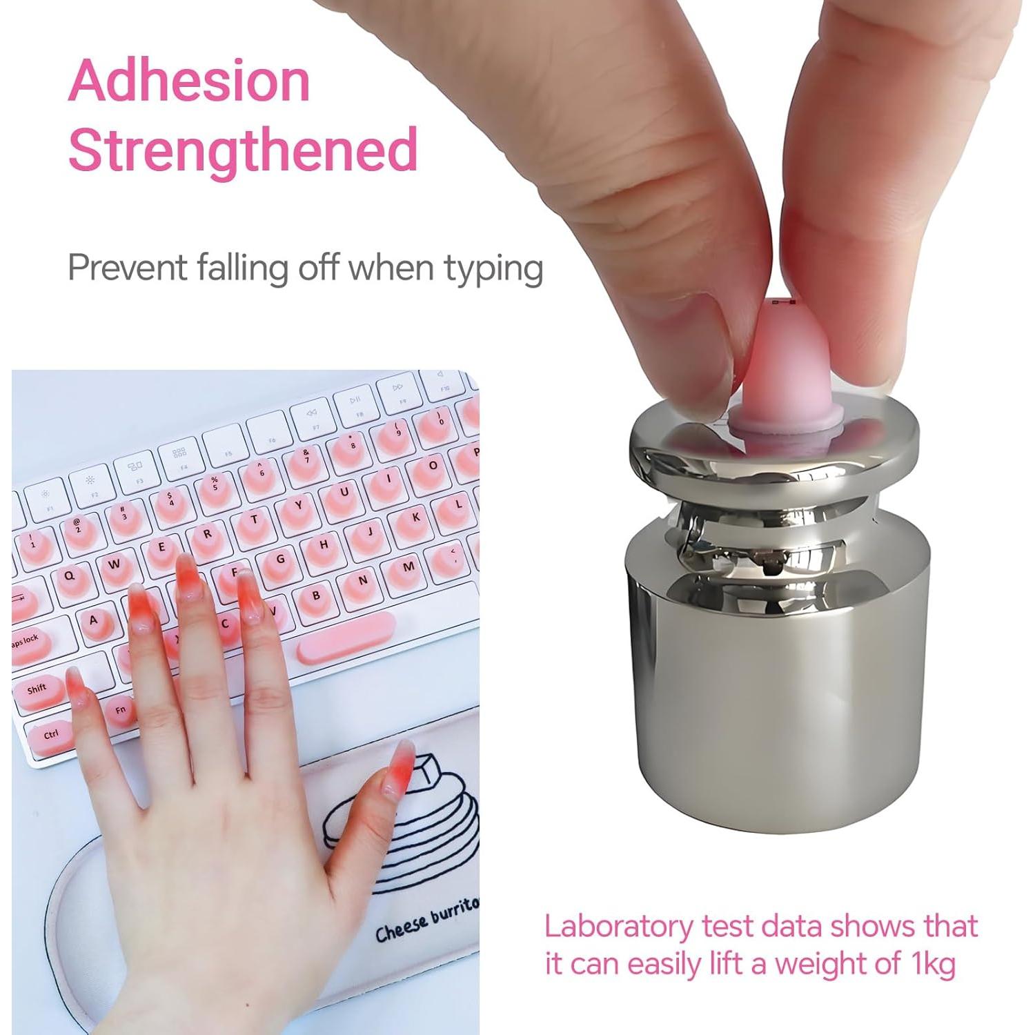 Calcomanías para Teclado WANTHER Uñas Largas Rosa 70 Pcs