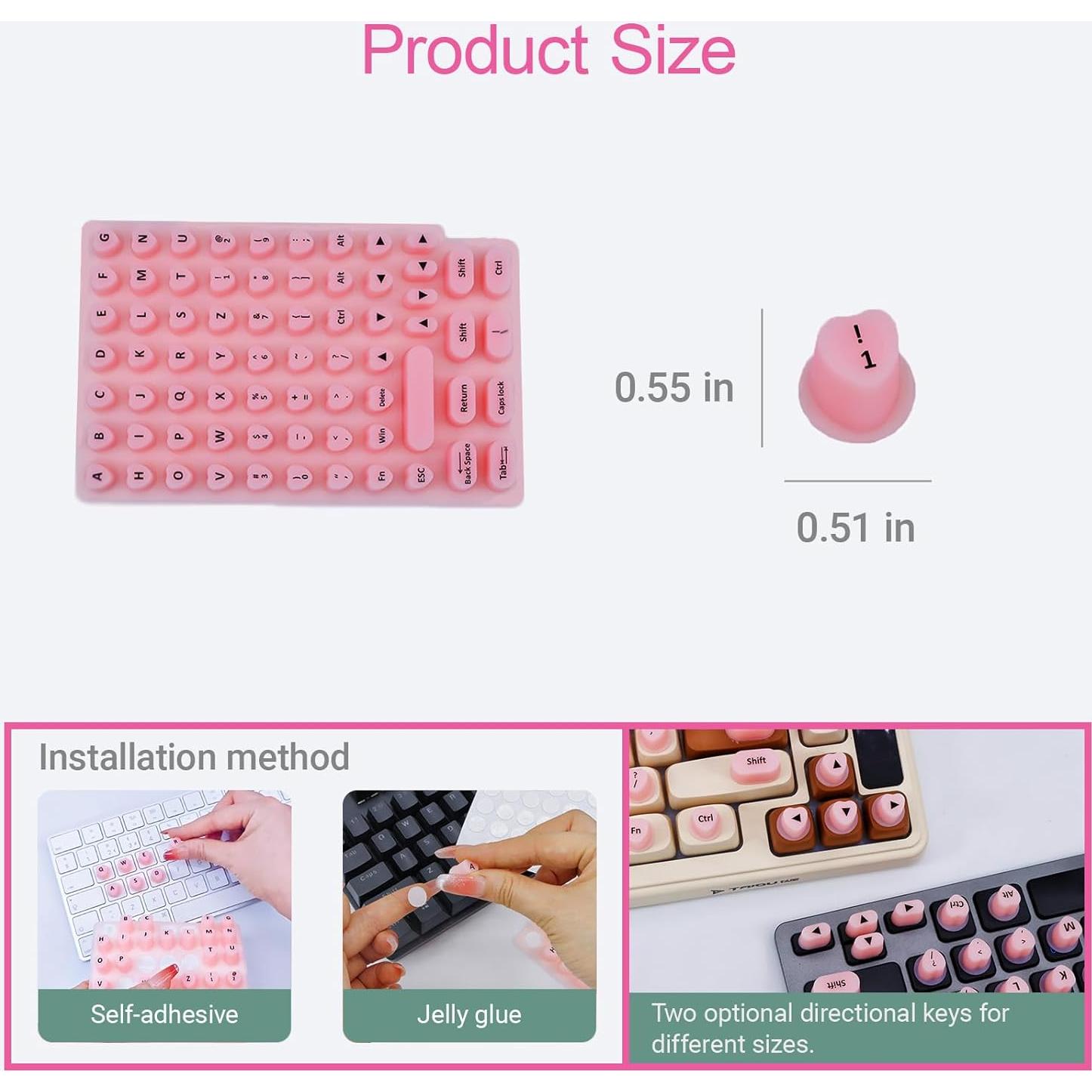 Calcomanías para Teclado WANTHER para Uñas Largas - Kit 70 Pcs