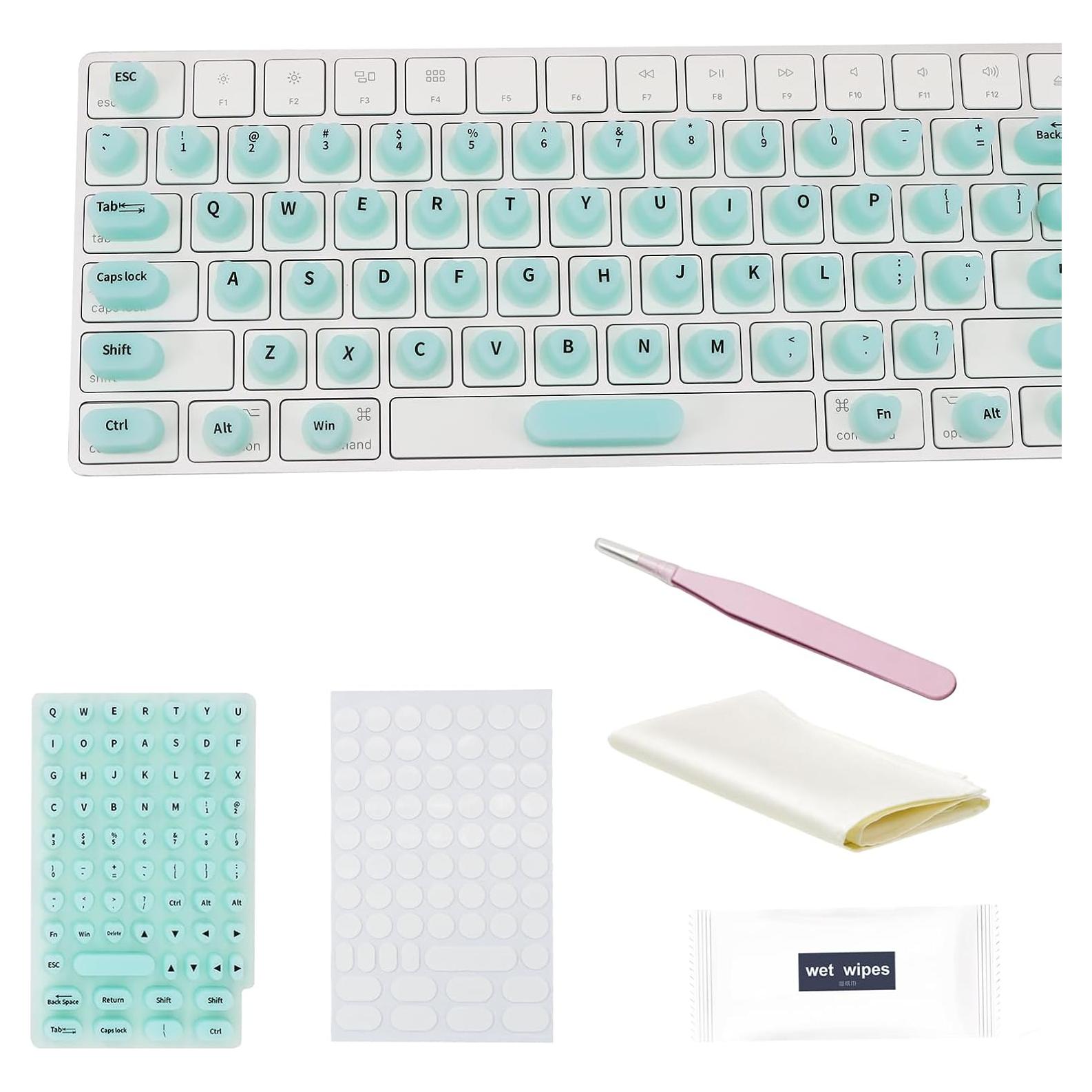 Calcomanías para Teclado WANTHER Uñas Largas Rosa Verde 70 Pcs