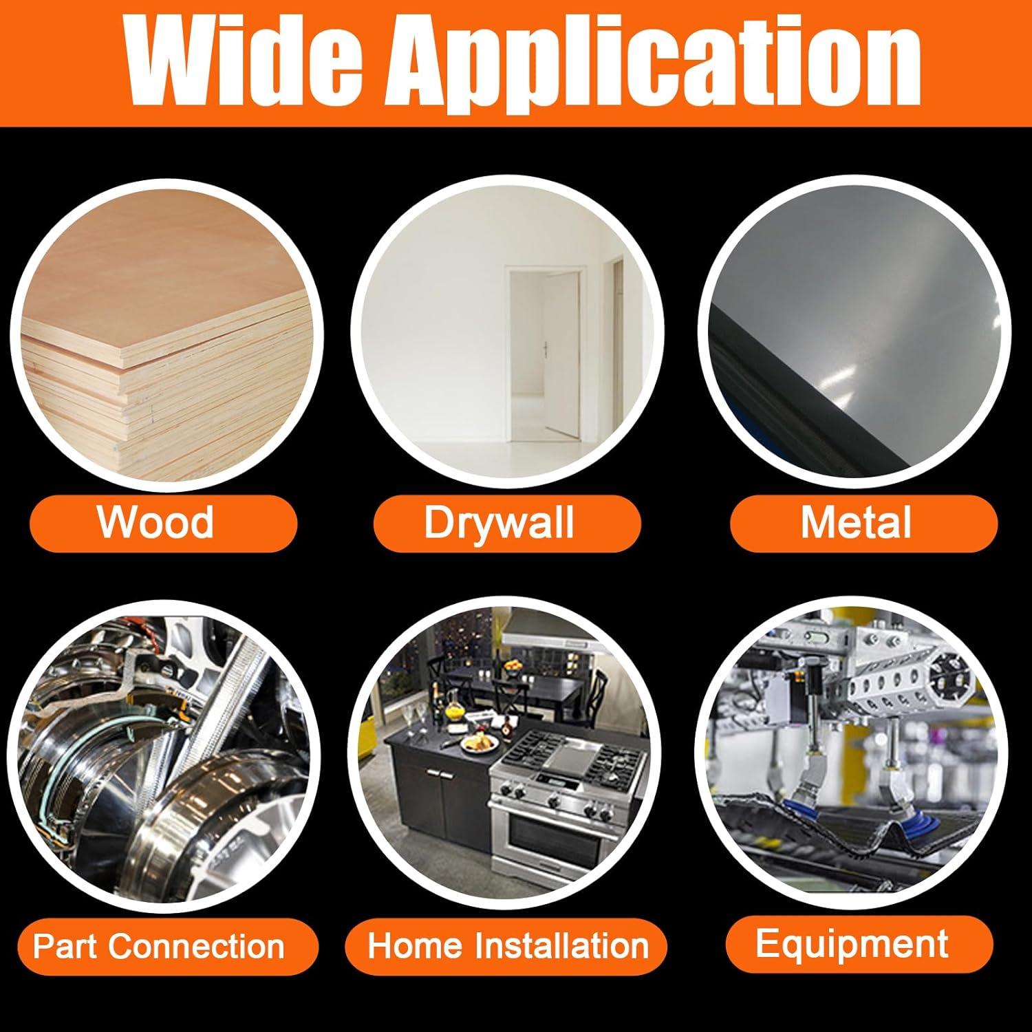 Kit de 450 Tornillos Autoperforantes TEK Acero Inoxidable 410