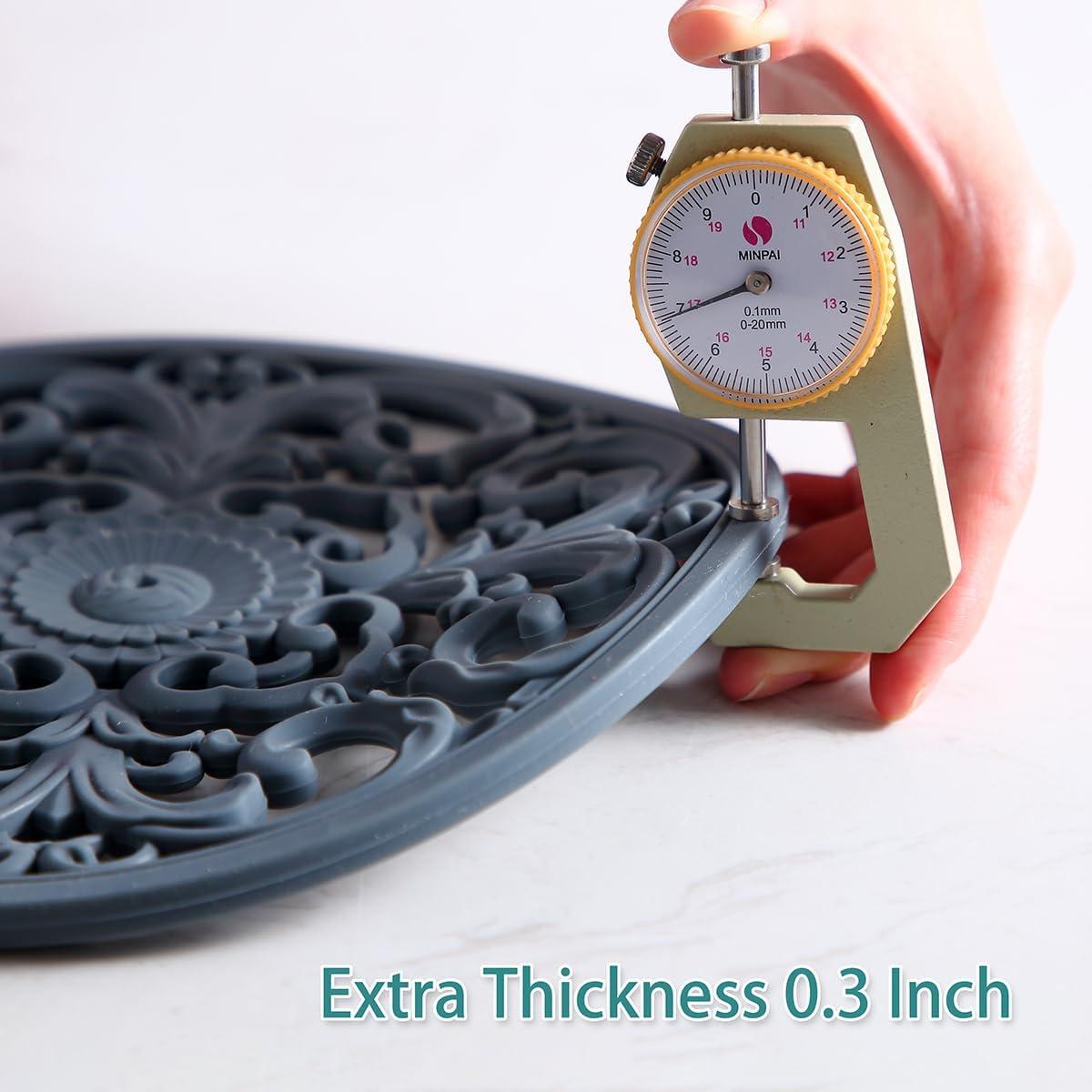 Alfombrilla de Silicona Antideslizante Colinda Beige - Juego de 3