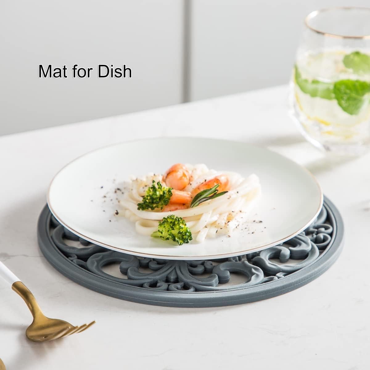 Alfombrilla de Silicona Antideslizante Colinda Beige - Juego de 3