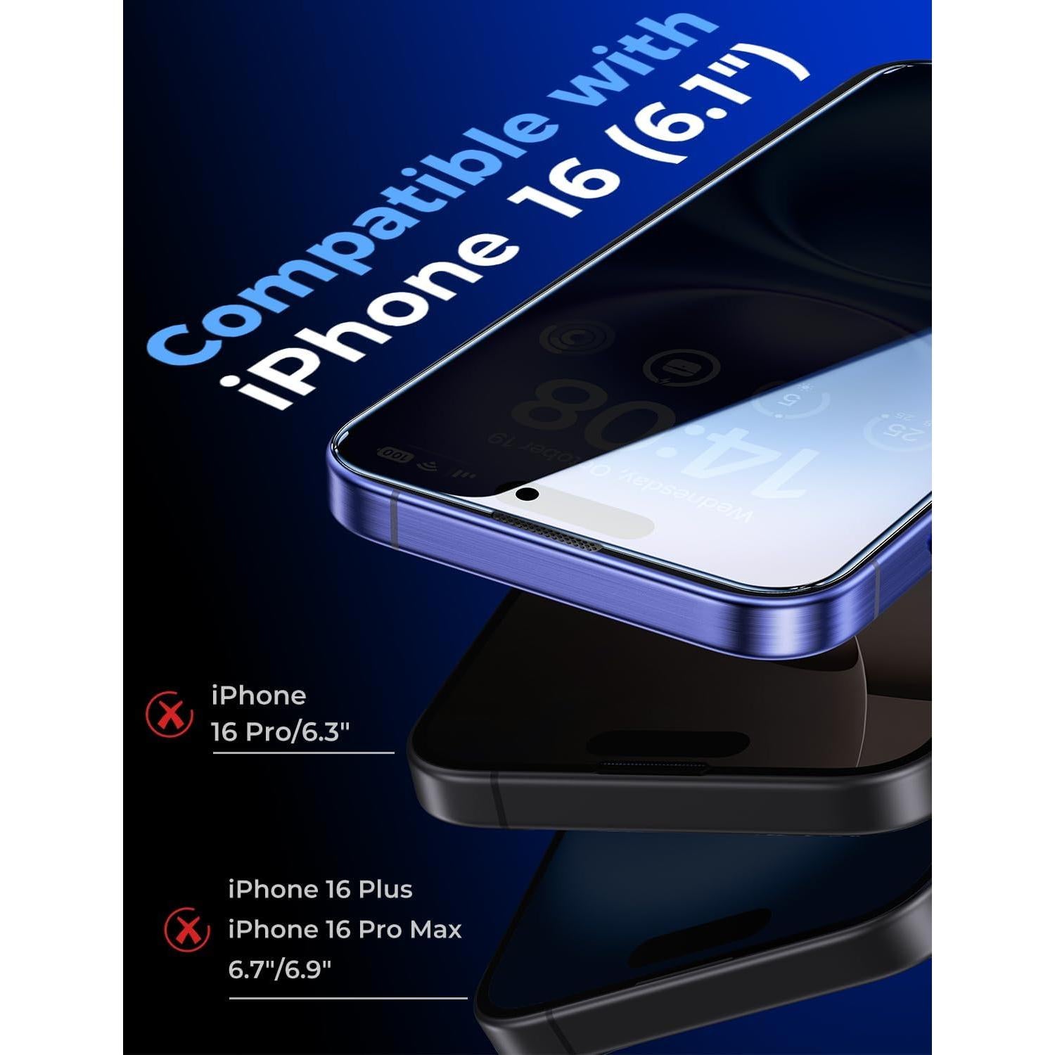 Protector de Pantalla Vidrio Templado Magic John iPhone 16 6.1"