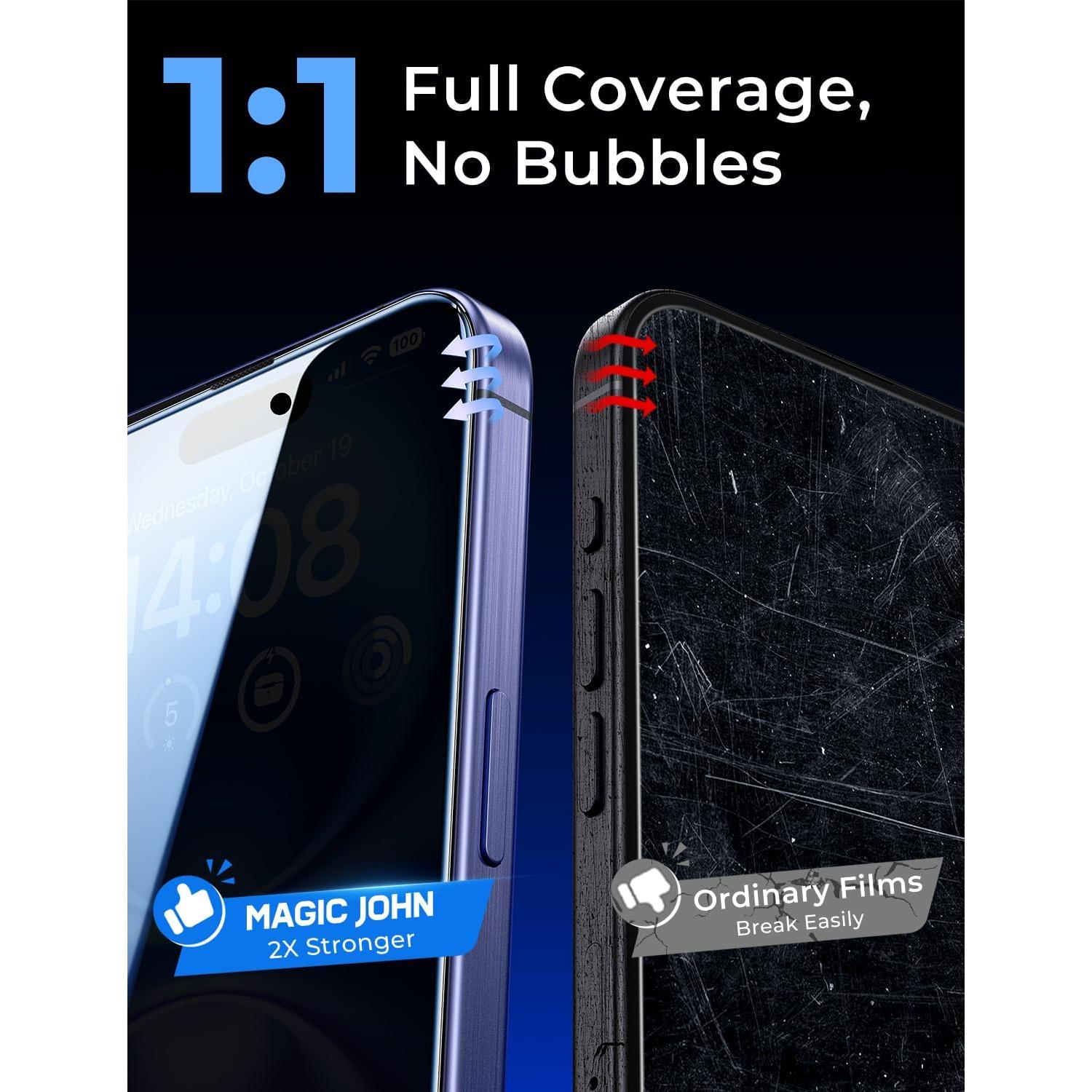 Protector de Pantalla Vidrio Templado Magic John iPhone 16 6.1"