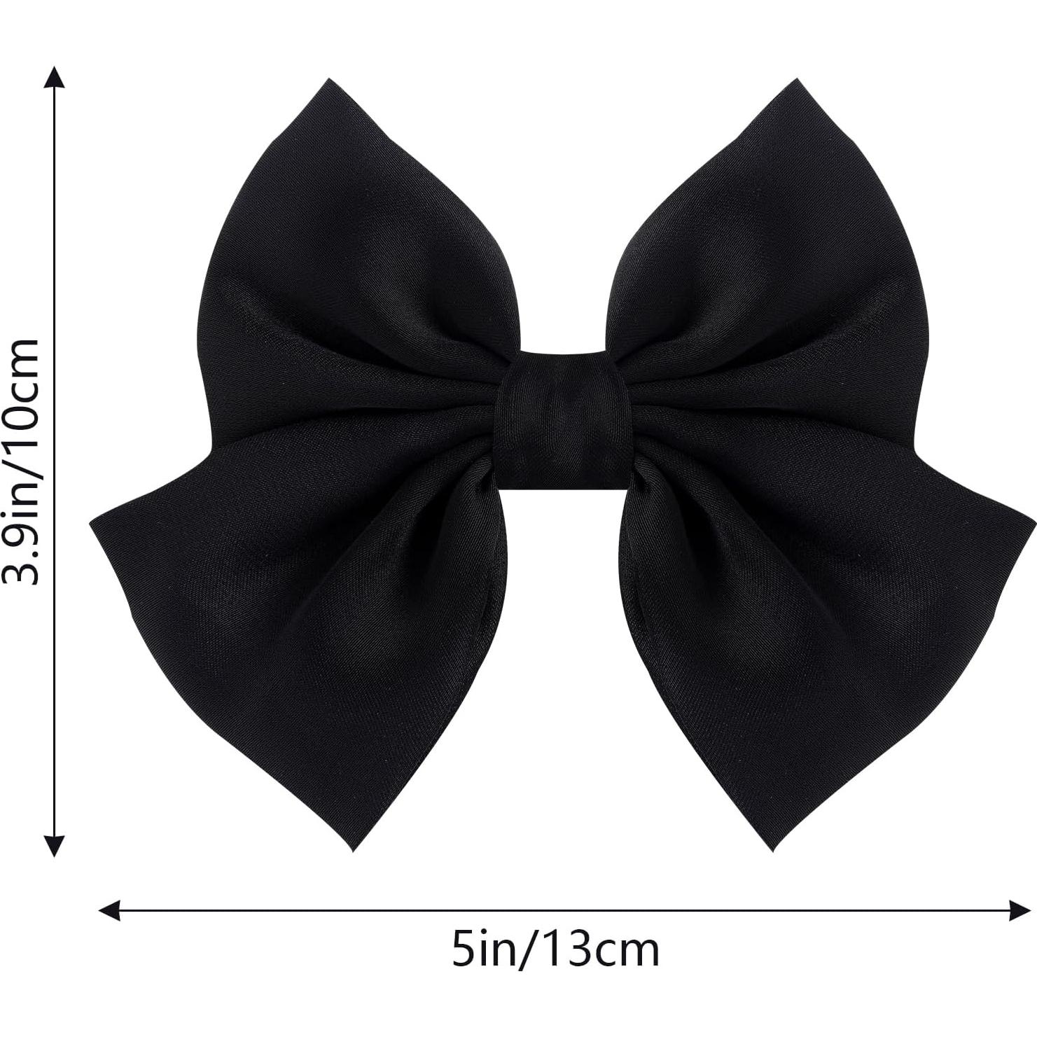 Clips de Zapato de Satén Negro Haakong - 2 Pcs Decorativos