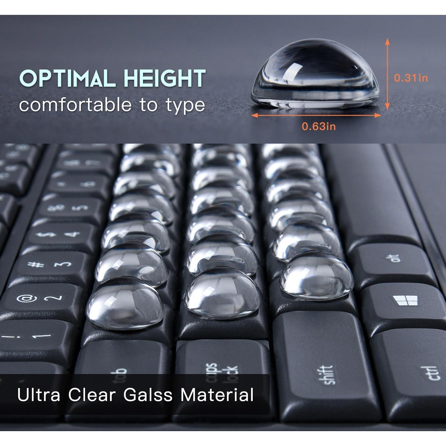 Pegatinas de Teclado para Uñas Largas DAMMOMKO 54PCS Vidrio