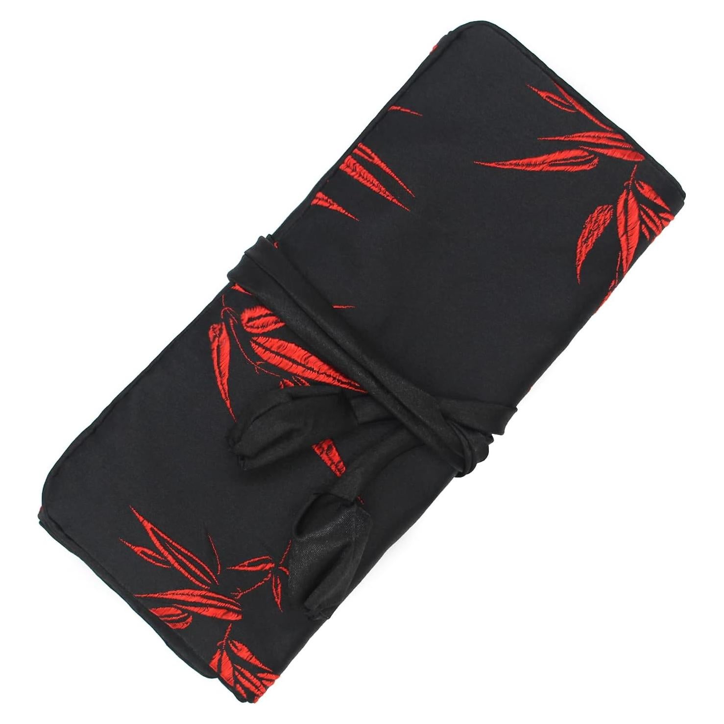 Estuche Organizador de Joyería Wei Long Bambú Negro 17.1x8.9 cm