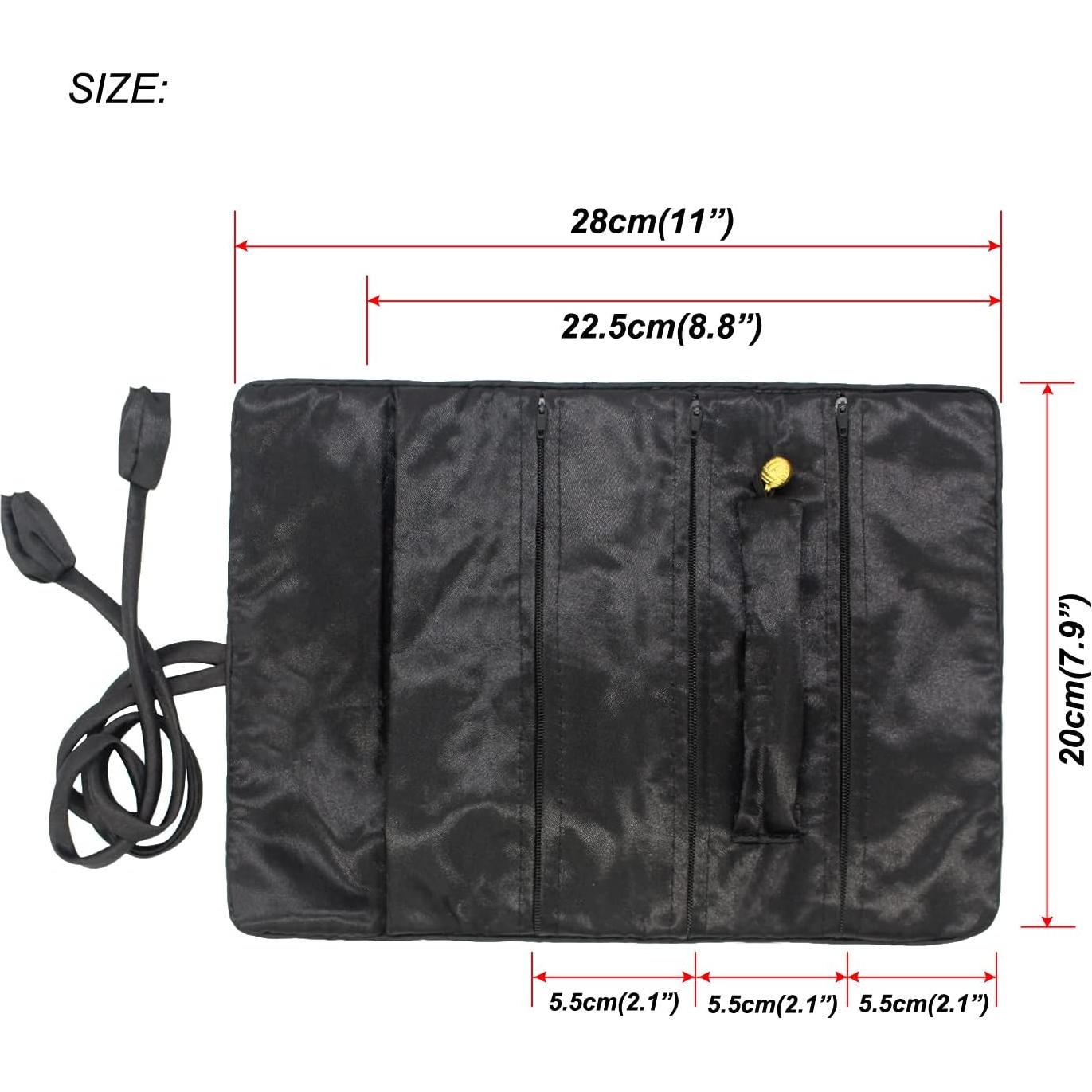 Estuche Organizador de Joyería Wei Long Bambú Negro 17.1x8.9 cm