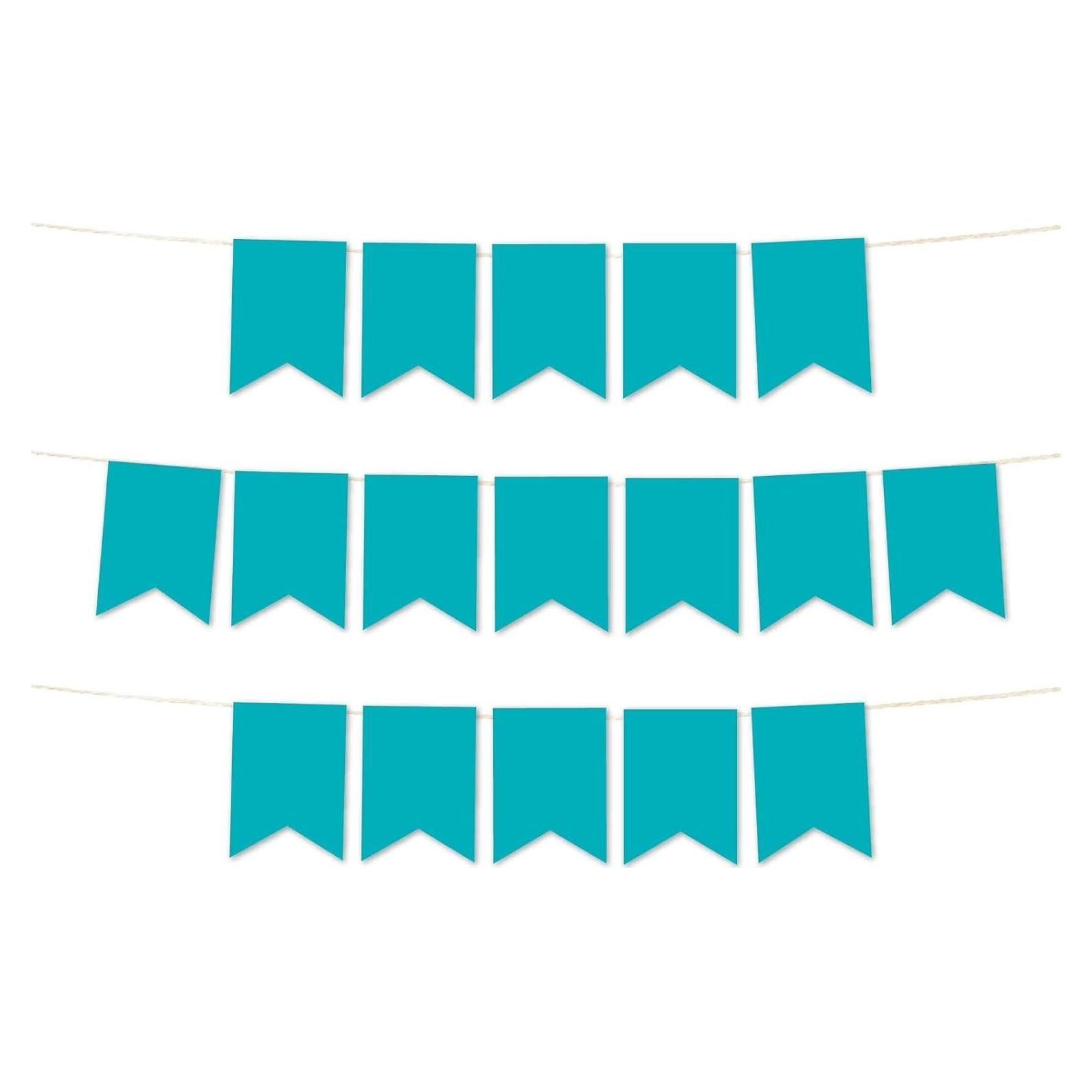 Bandera Colgante Andaz Press Aqua Turquesa 24 Pendones 3.66m