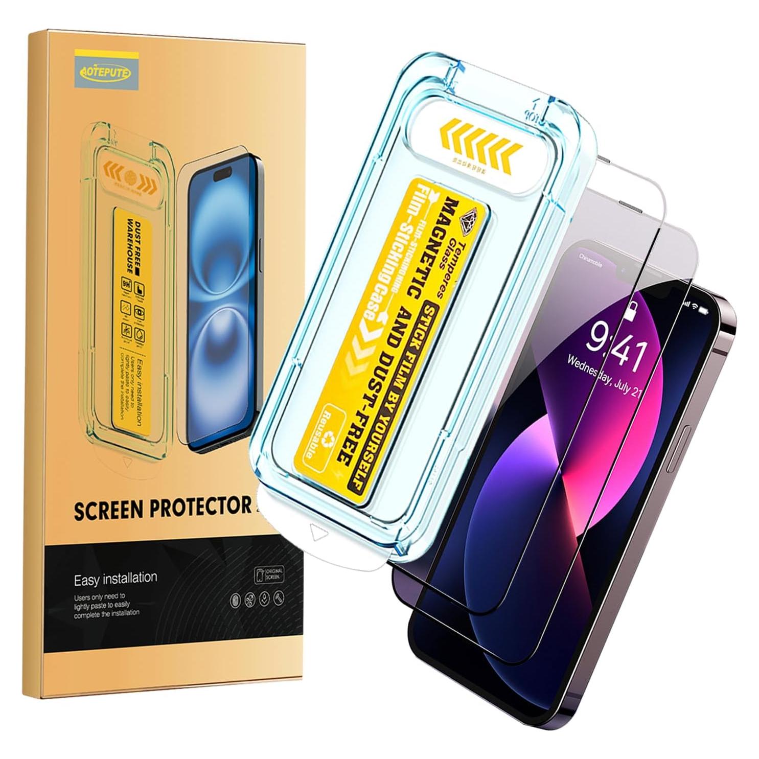Protector de Pantalla Vidrio Templado 9H para iPhone 16 - 2 Pack