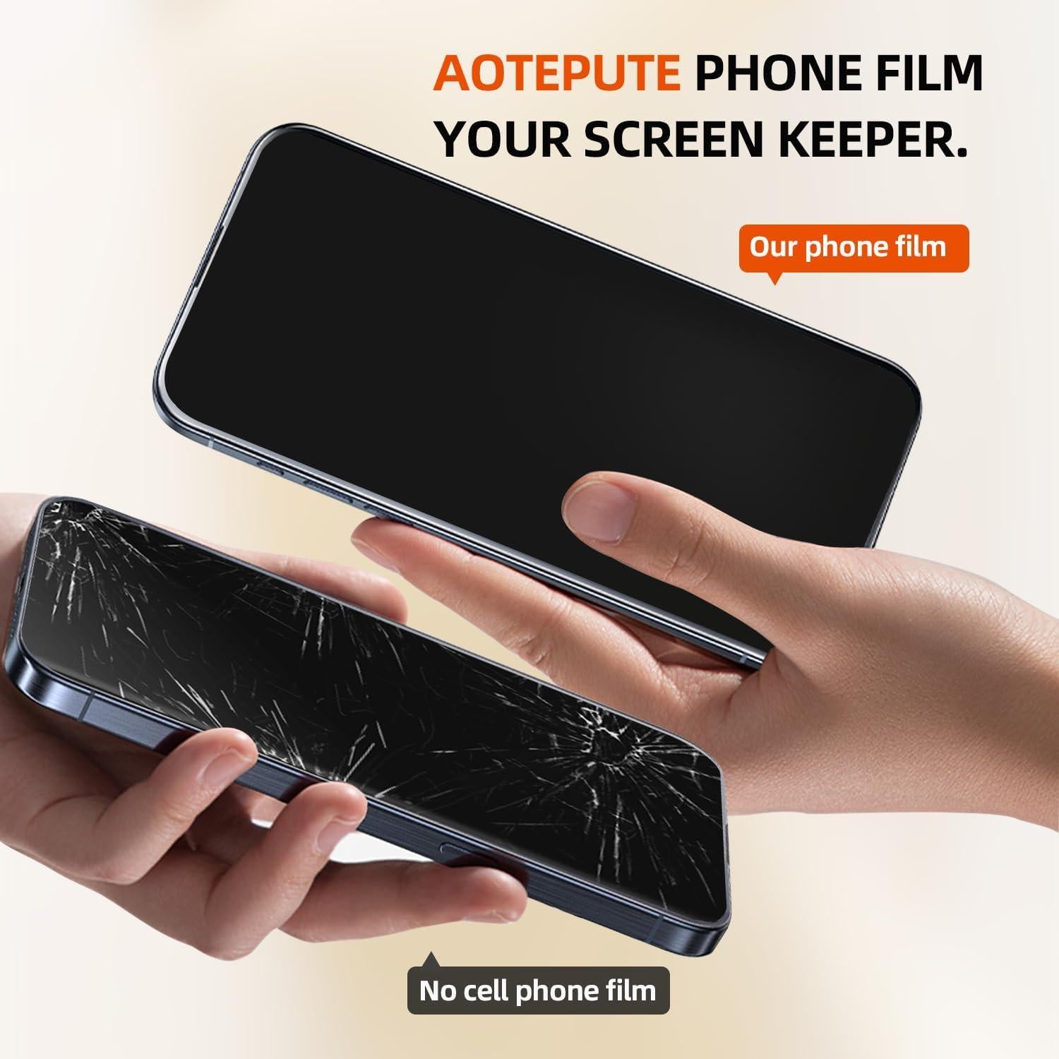 Protector de Pantalla Vidrio Templado 9H para iPhone 16 - 2 Pack