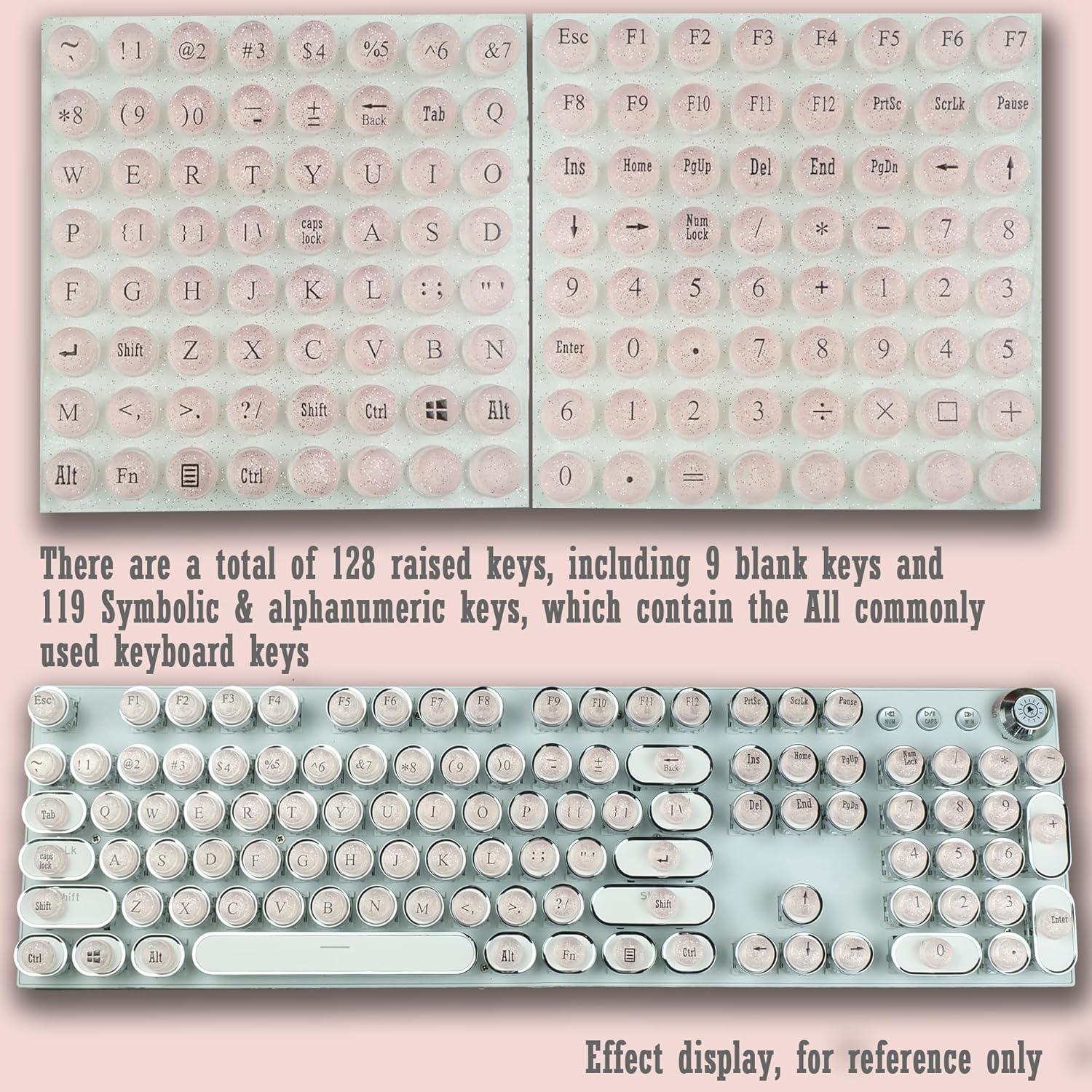 Elevador de Teclas para Teclado Ivaso - Cilindro Rosa 128 Piezas