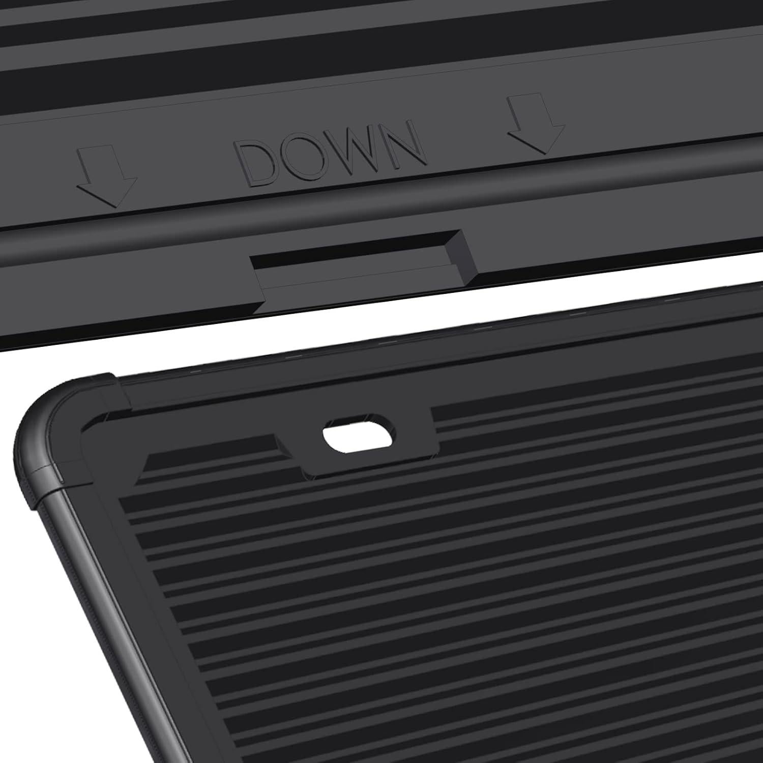 Soporte de Placa de Licencia Aootf - Aluminio y Silicona Negra