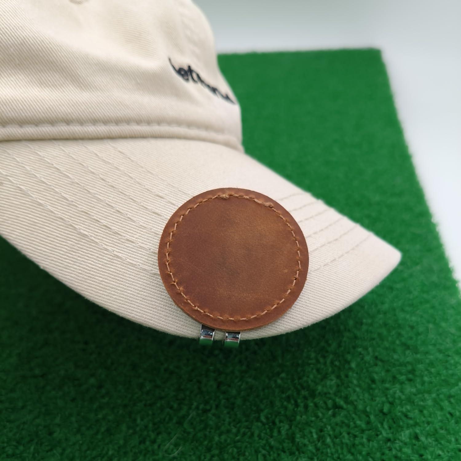 Paquete de 3 Marcadores de Golf Magnéticos VILEMALEN de Cuero