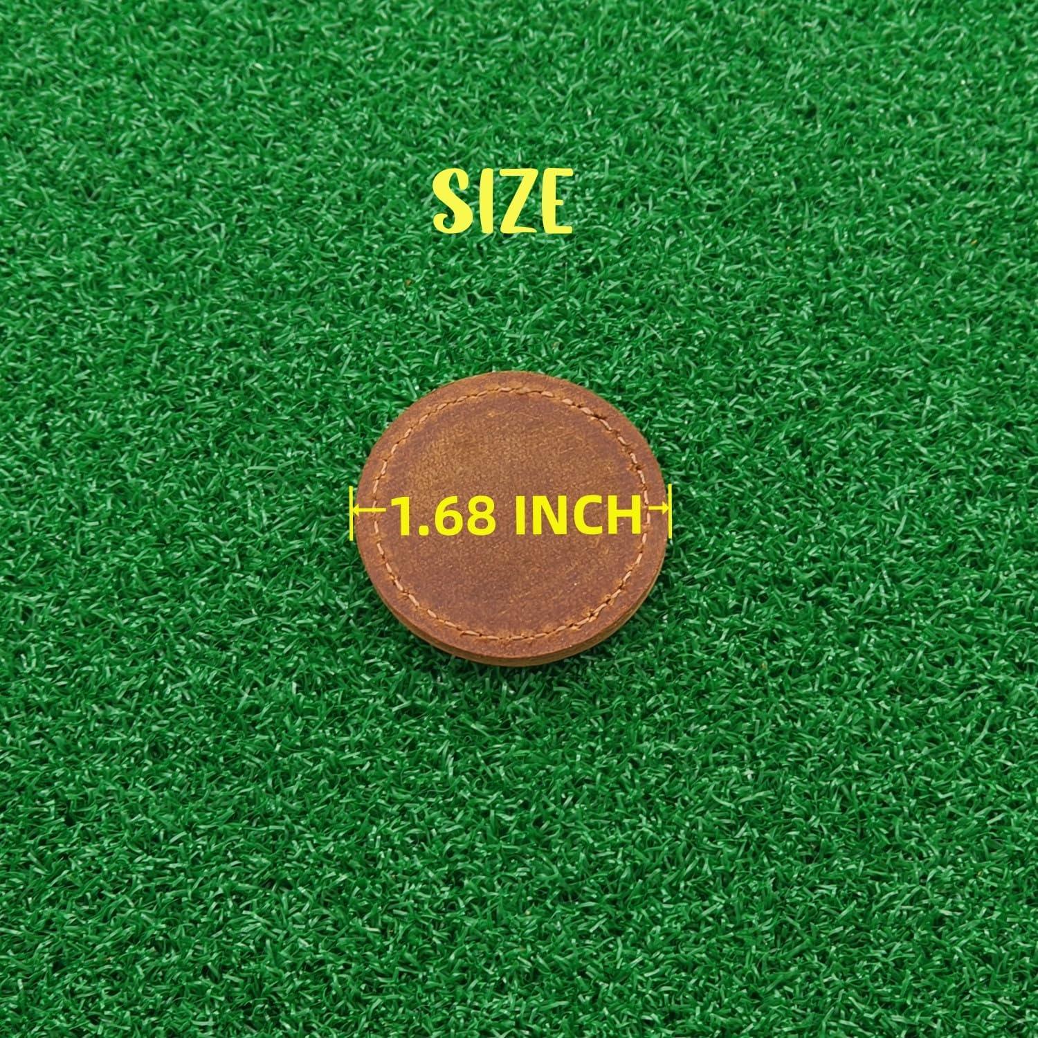 Paquete de 3 Marcadores de Golf Magnéticos VILEMALEN de Cuero