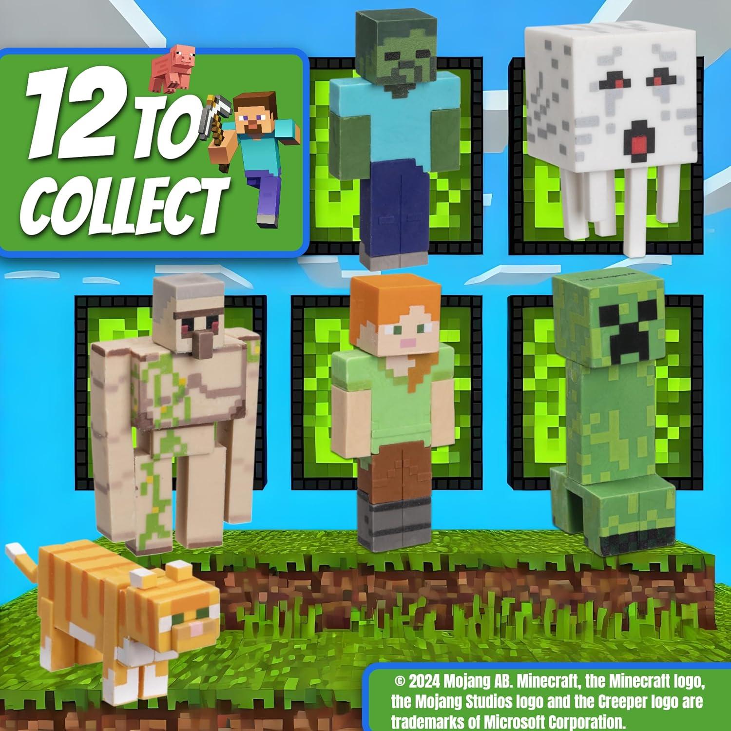 Borradores 3D Mine Craft P.M.I. Set de 5 Figuras 12 Personajes