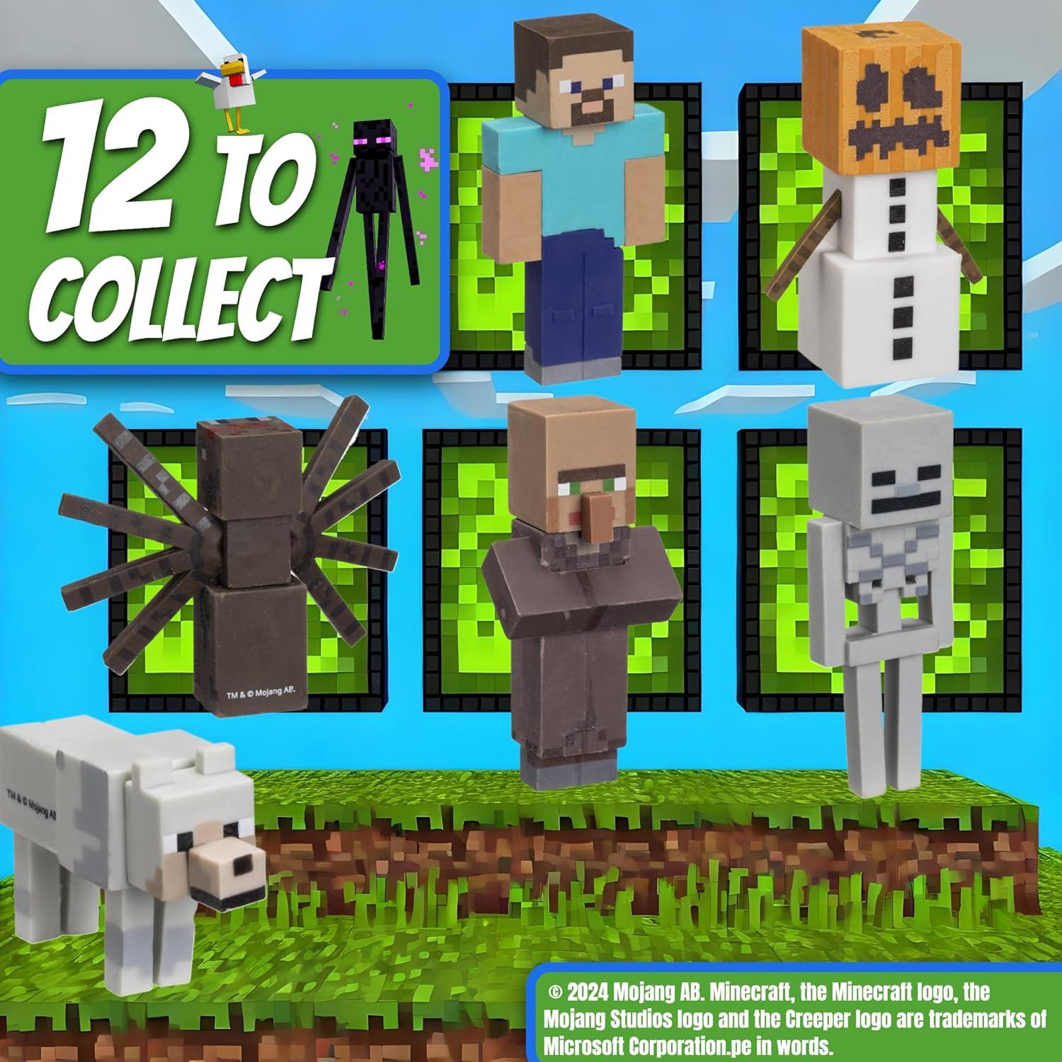 Borradores 3D Mine Craft P.M.I. Set de 5 Figuras 12 Personajes