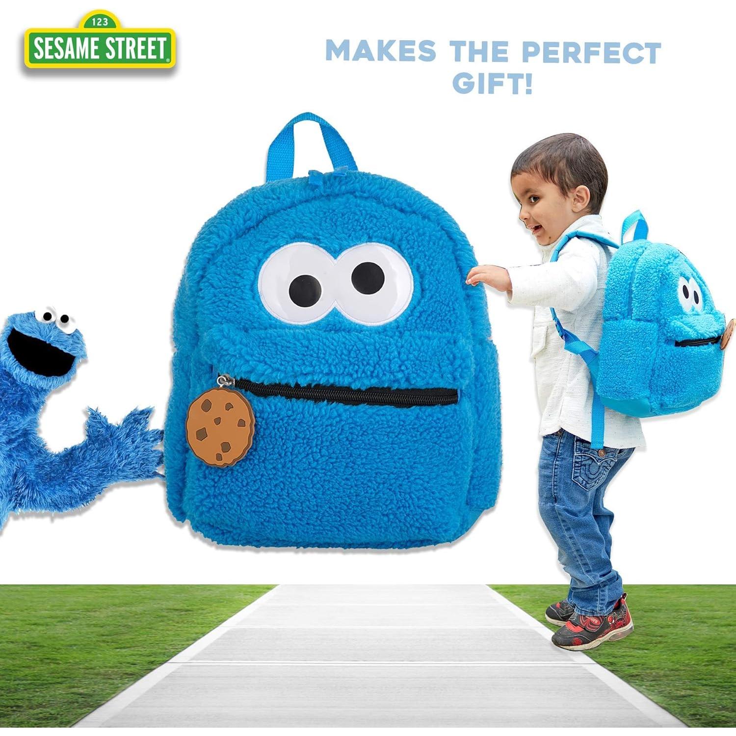 Mini Mochila Cookie Monster Sesame Street 30.5x25.4cm