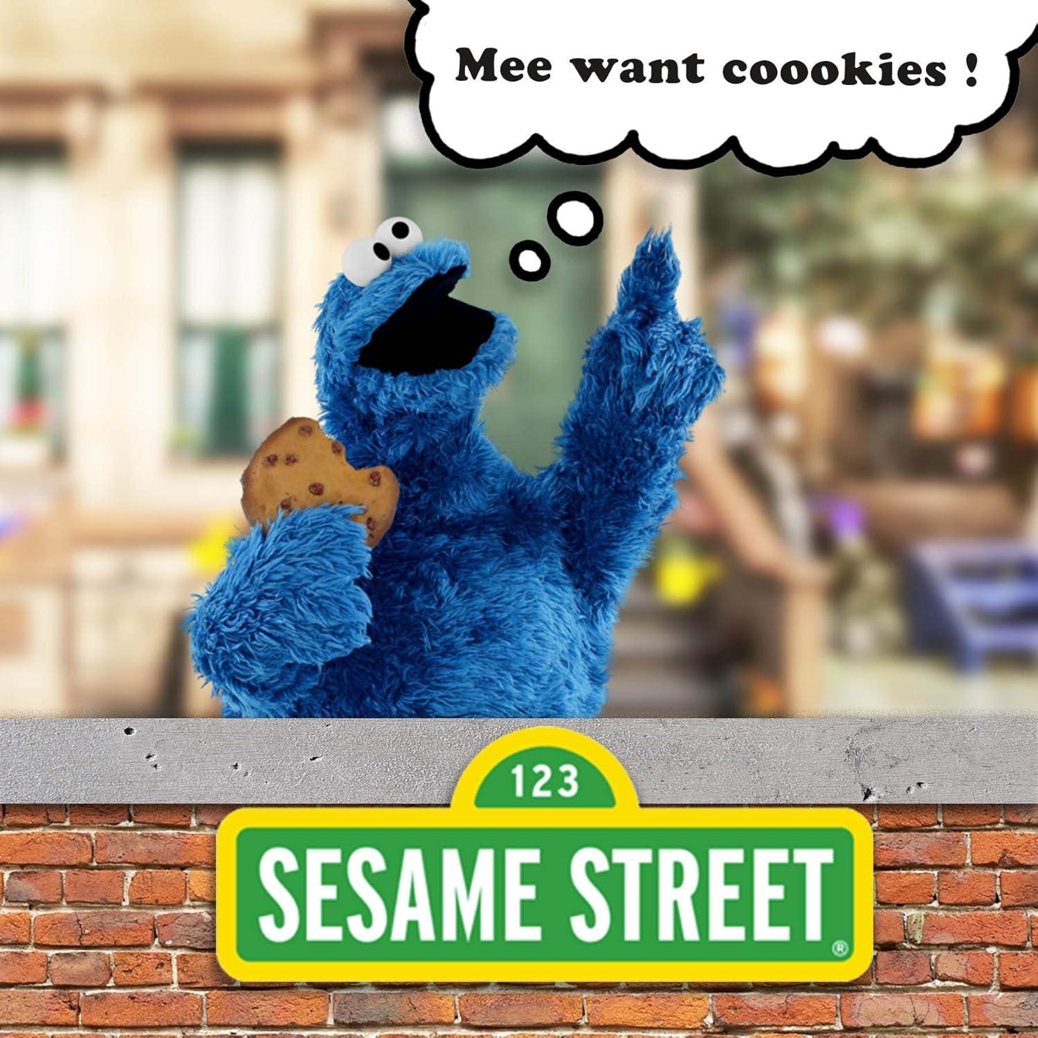 Mini Mochila Cookie Monster Sesame Street 30.5x25.4cm