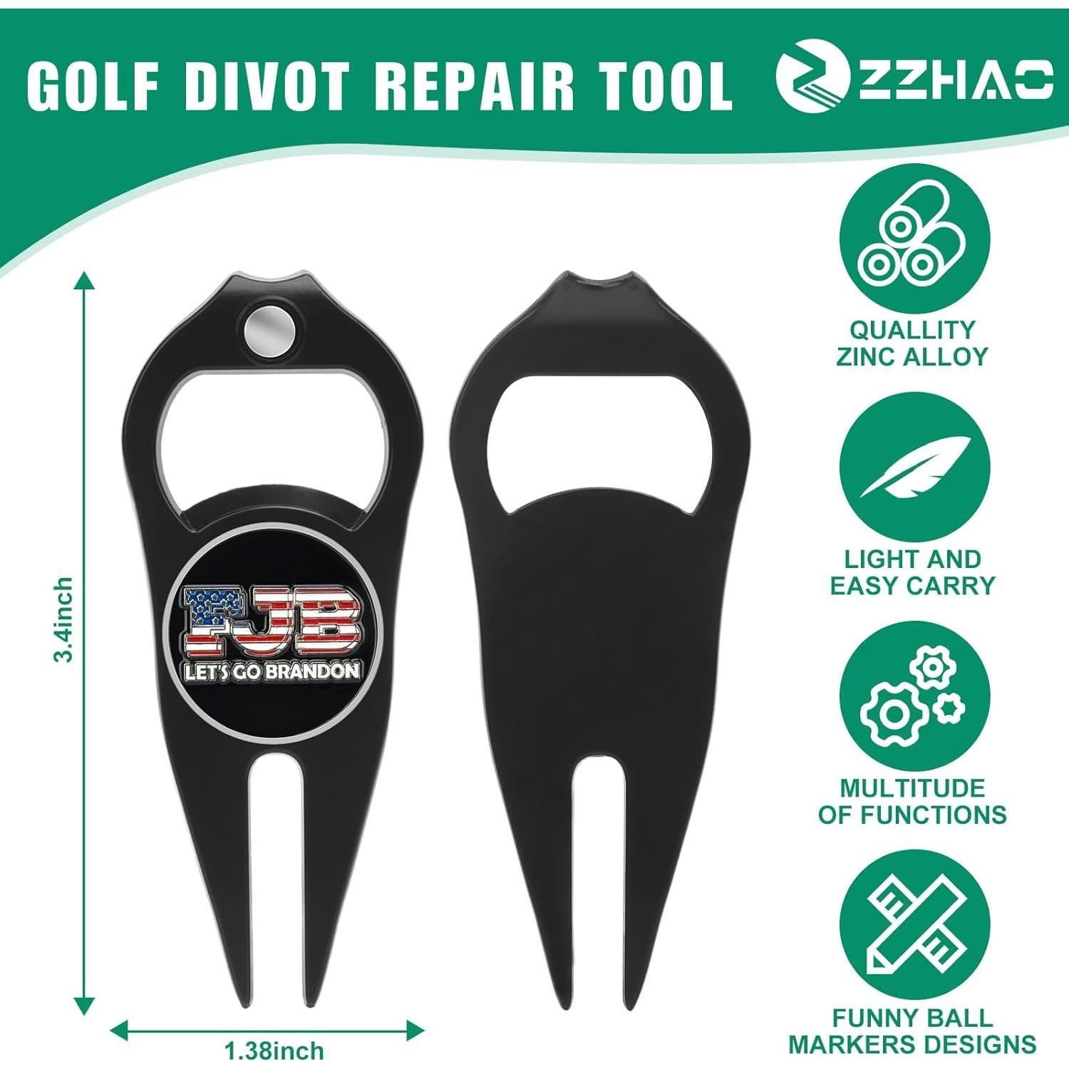 Herramienta de Divot de Golf ZZHAO con Marcador y Clip