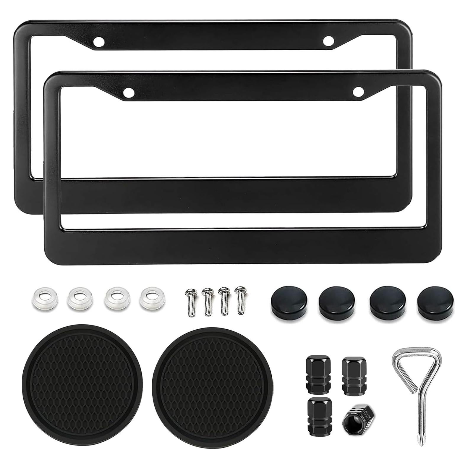 Marco de Placa de Licencia Negro Shutuan - Conjunto de 2 Unidades