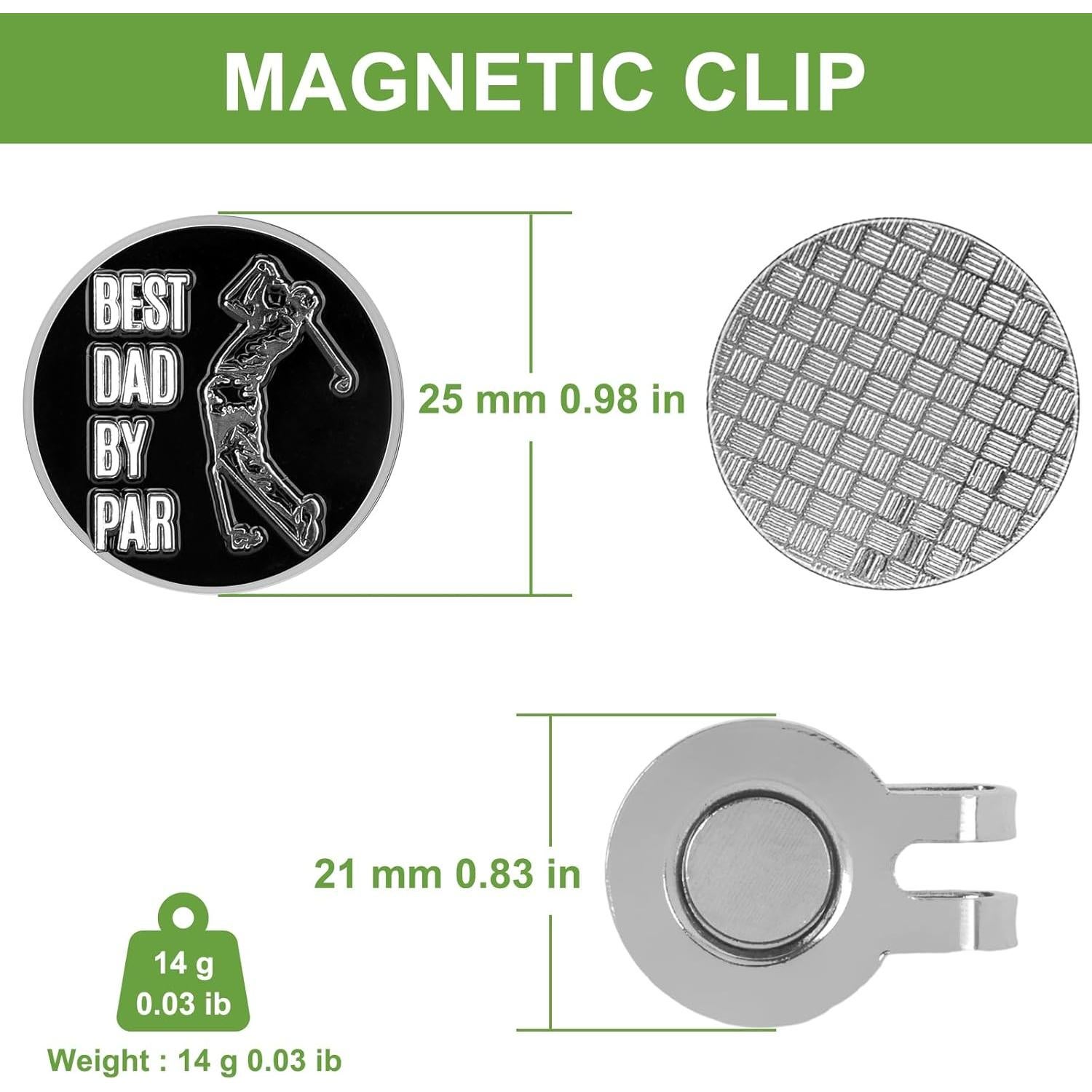 Marcador de Pelota de Golf ZZHAO con Clip Magnético 25mm