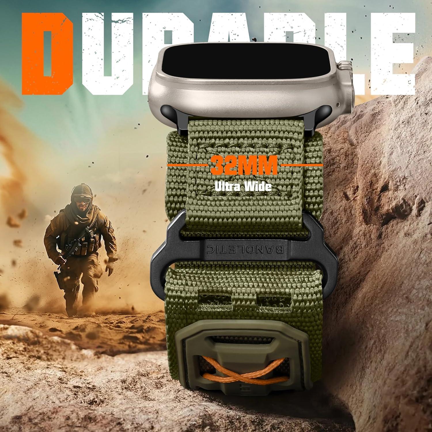 Correa de Nylon Militar para Apple Watch 32mm Verde - Bandletic