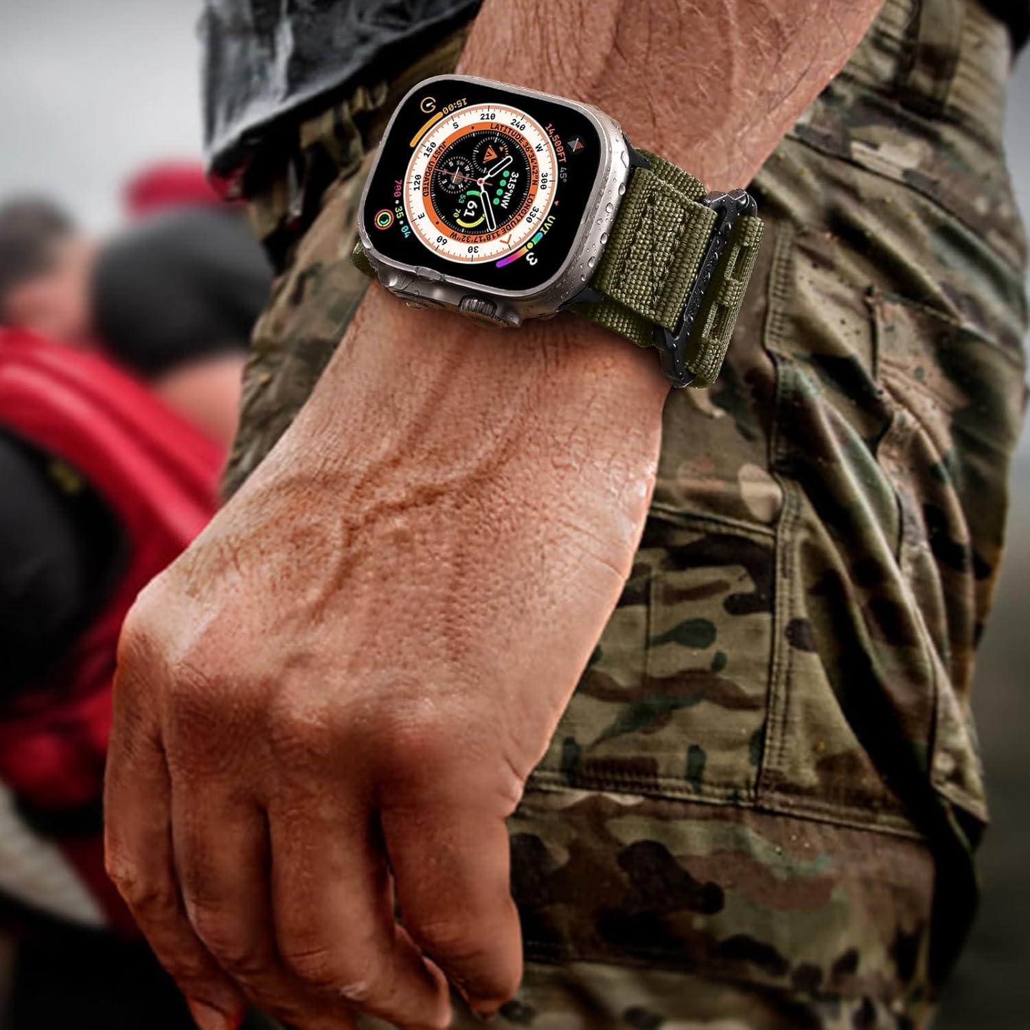 Correa de Nylon Militar para Apple Watch 32mm Verde - Bandletic