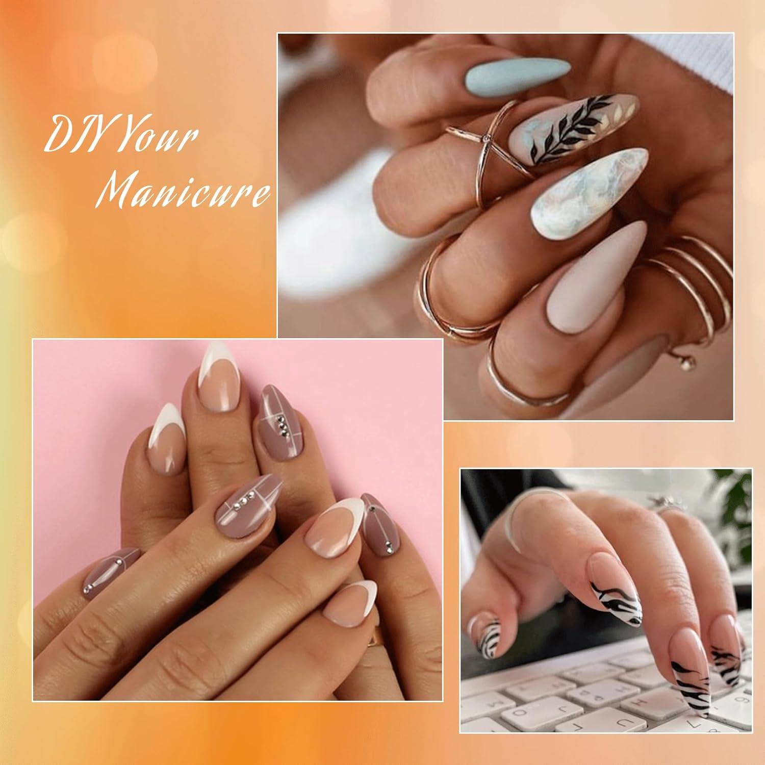 Consejos de Uñas Almendradas Cortas Ranrose 240PCS Gel Mate