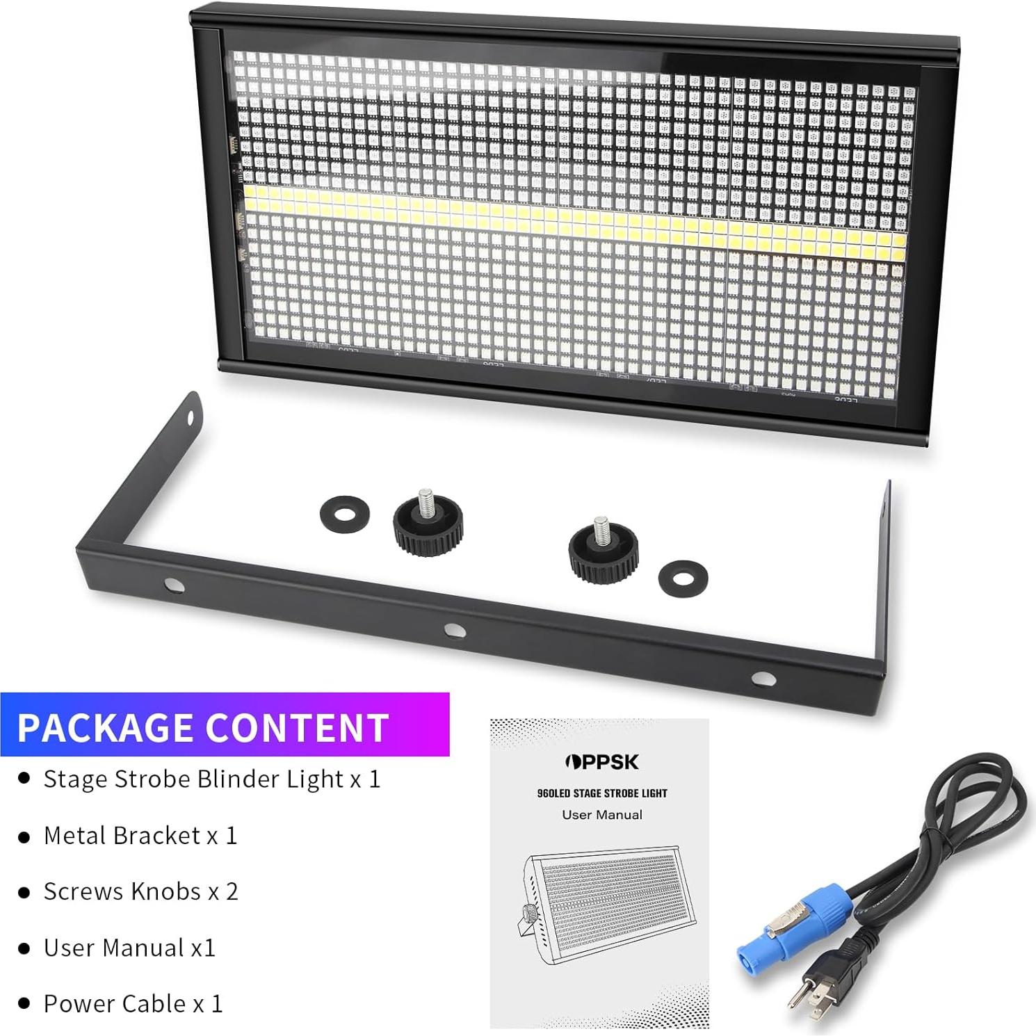 Luces Estroboscópicas LED LaluceNatz 500W 960 LEDs DMX