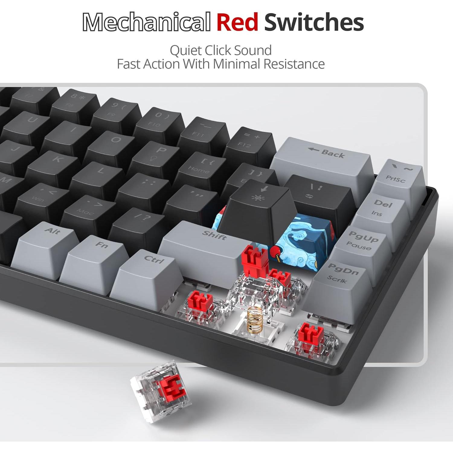 Teclado Mecánico Owpkeenthy 65% RGB Compacto USB