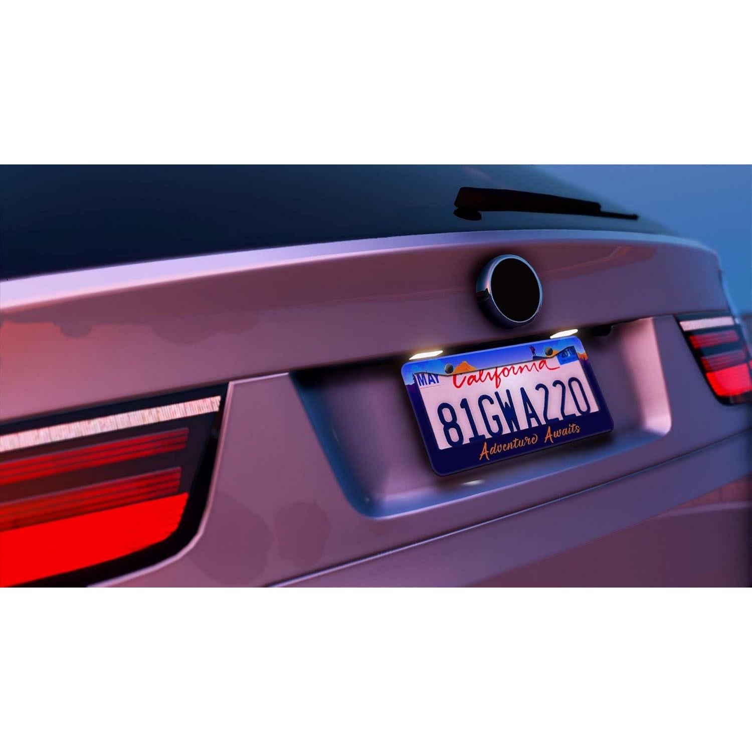 2 Marcos de Placa de Licencia Pirffii Aventura Azul Universales