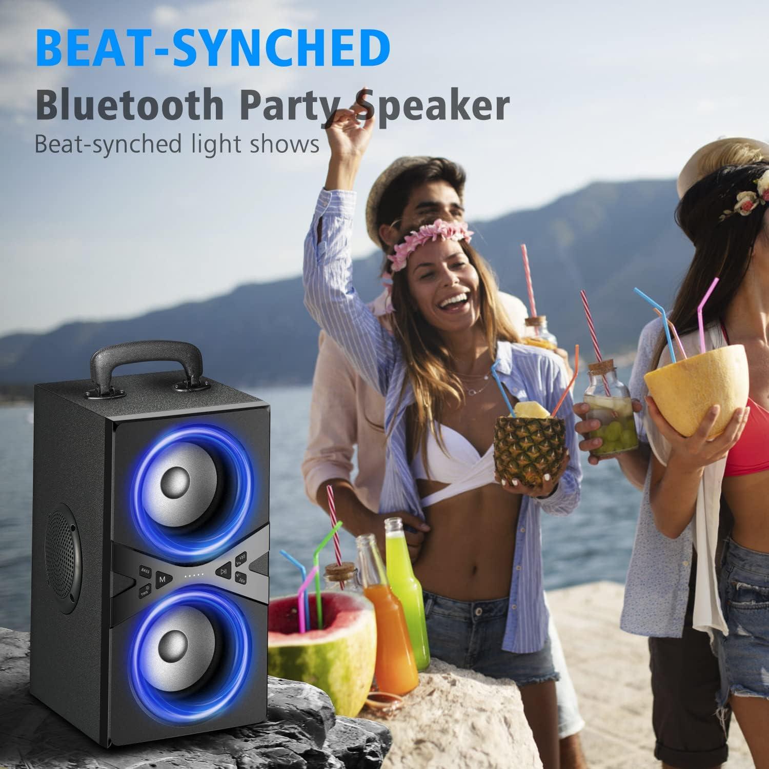 Altavoz Bluetooth YIER TWS Portátil 80W Subwoofer 10.16cm