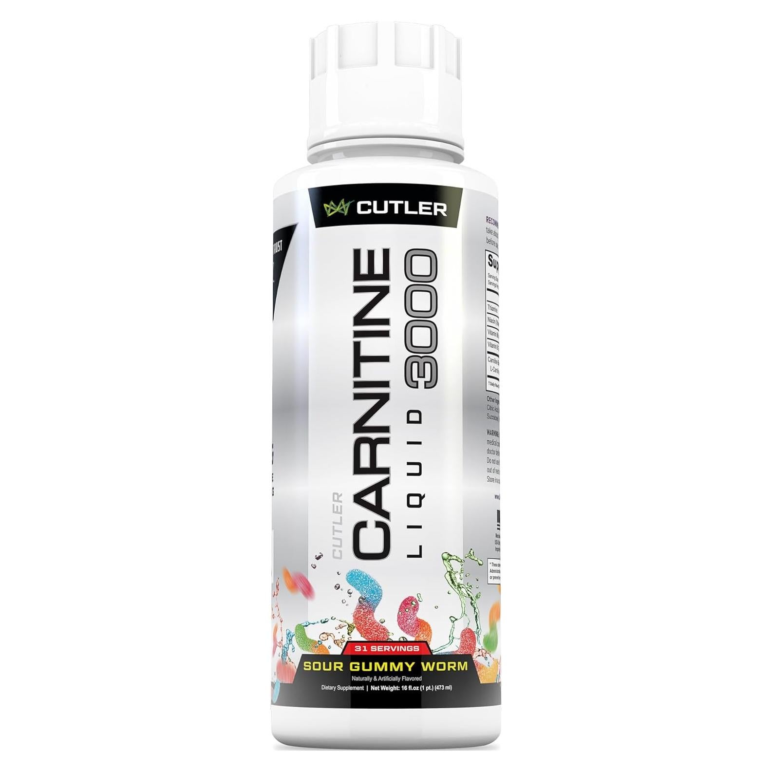 Suplemento Líquido L-Carnitina Cutler Nutrition 473ml Gusanito Ácido