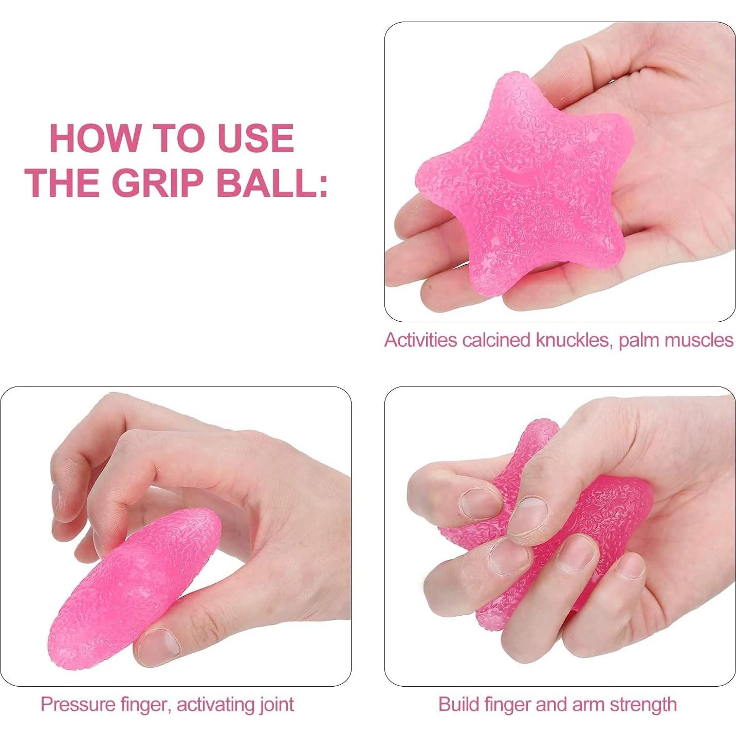 Bolas de Ejercicio para Manos FMELAH - Alivio de Estrés 3 Niveles