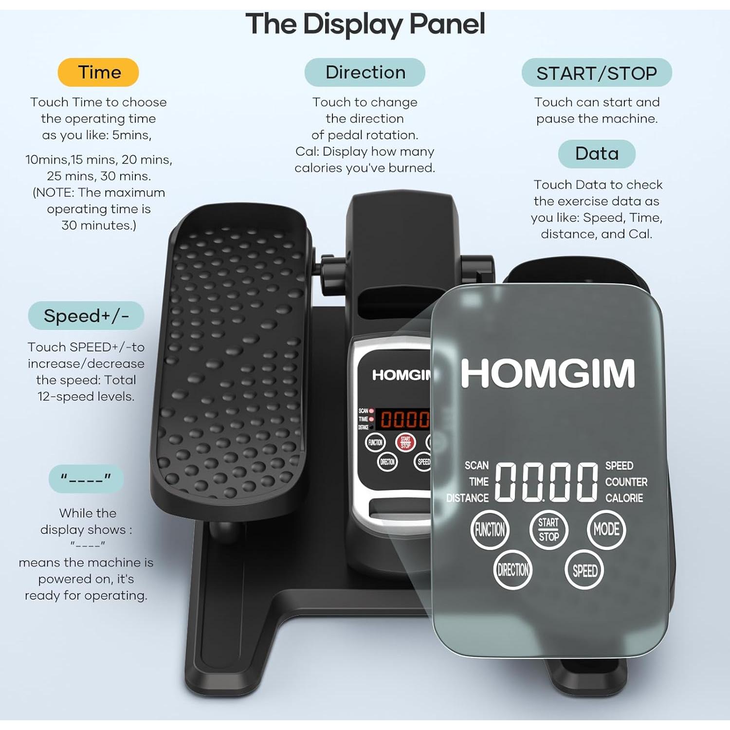 Máquina Elíptica de Escritorio HOMGIM HG-UD-2 Silenciosa 12 Niveles