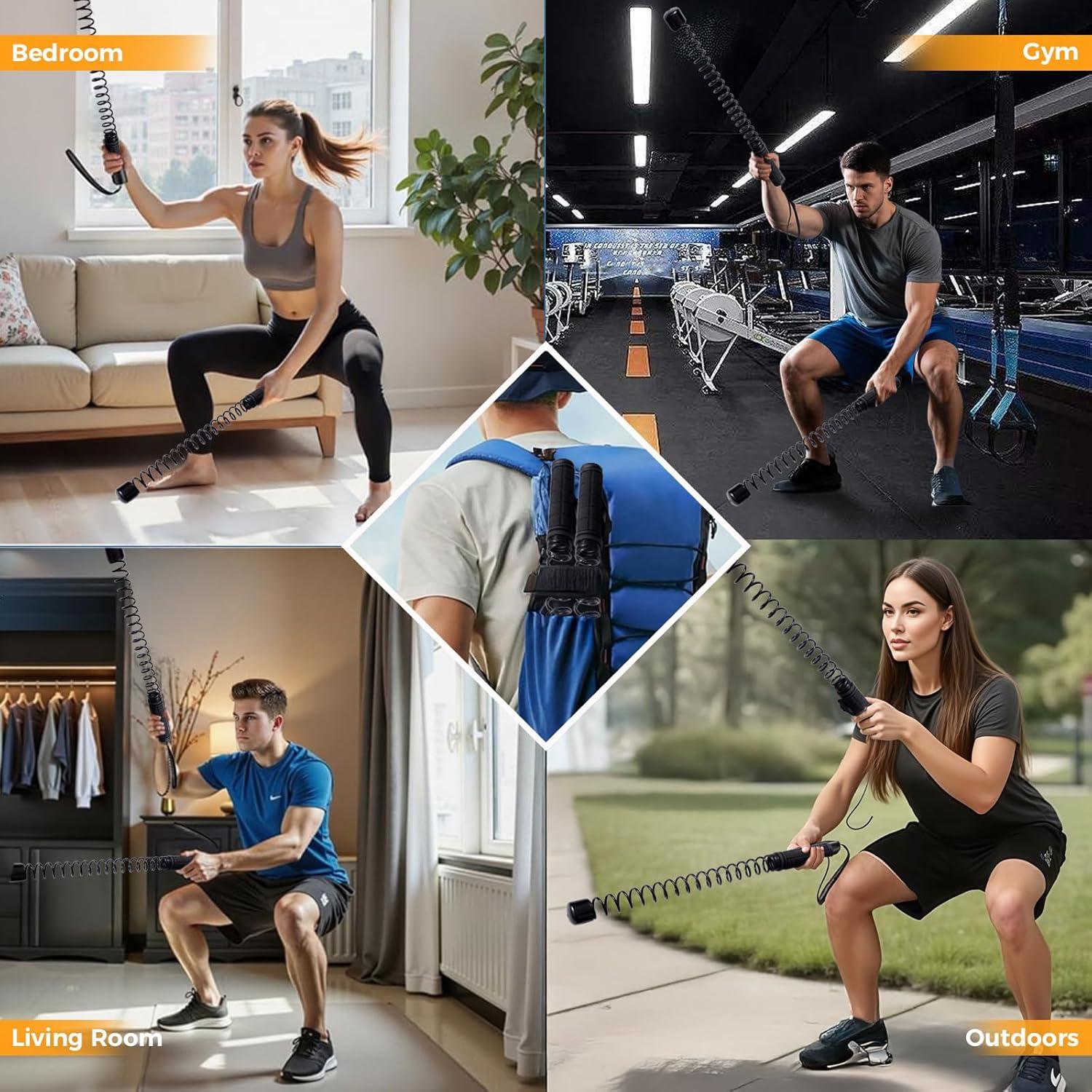 Cuerdas de Batalla Sin Cuerda OUNAN 50.8 cm Entrenamiento HIIT