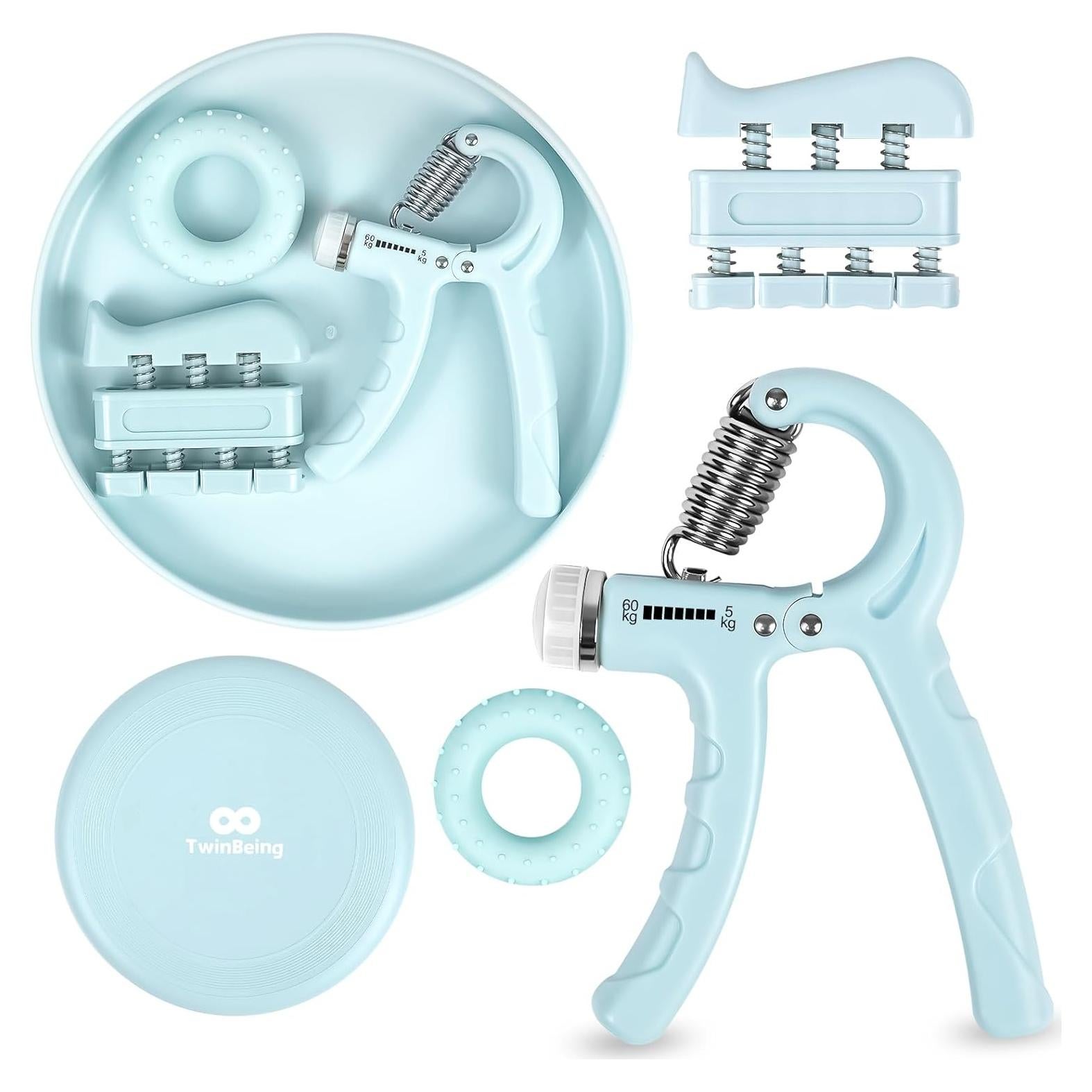 Kit de Fortalecimiento de Agarre TwinBeing - 4 Piezas para Mano y Frisbee