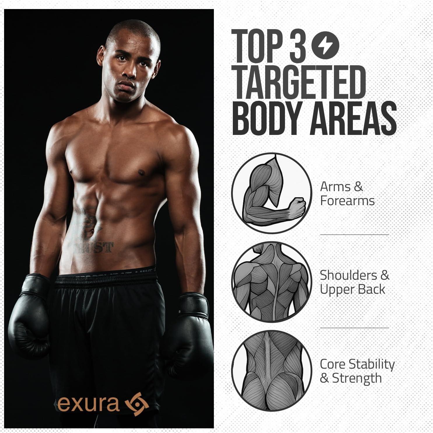 Entrenador de Fuerza de Antebrazo Exura 5.44 kg con Guantes