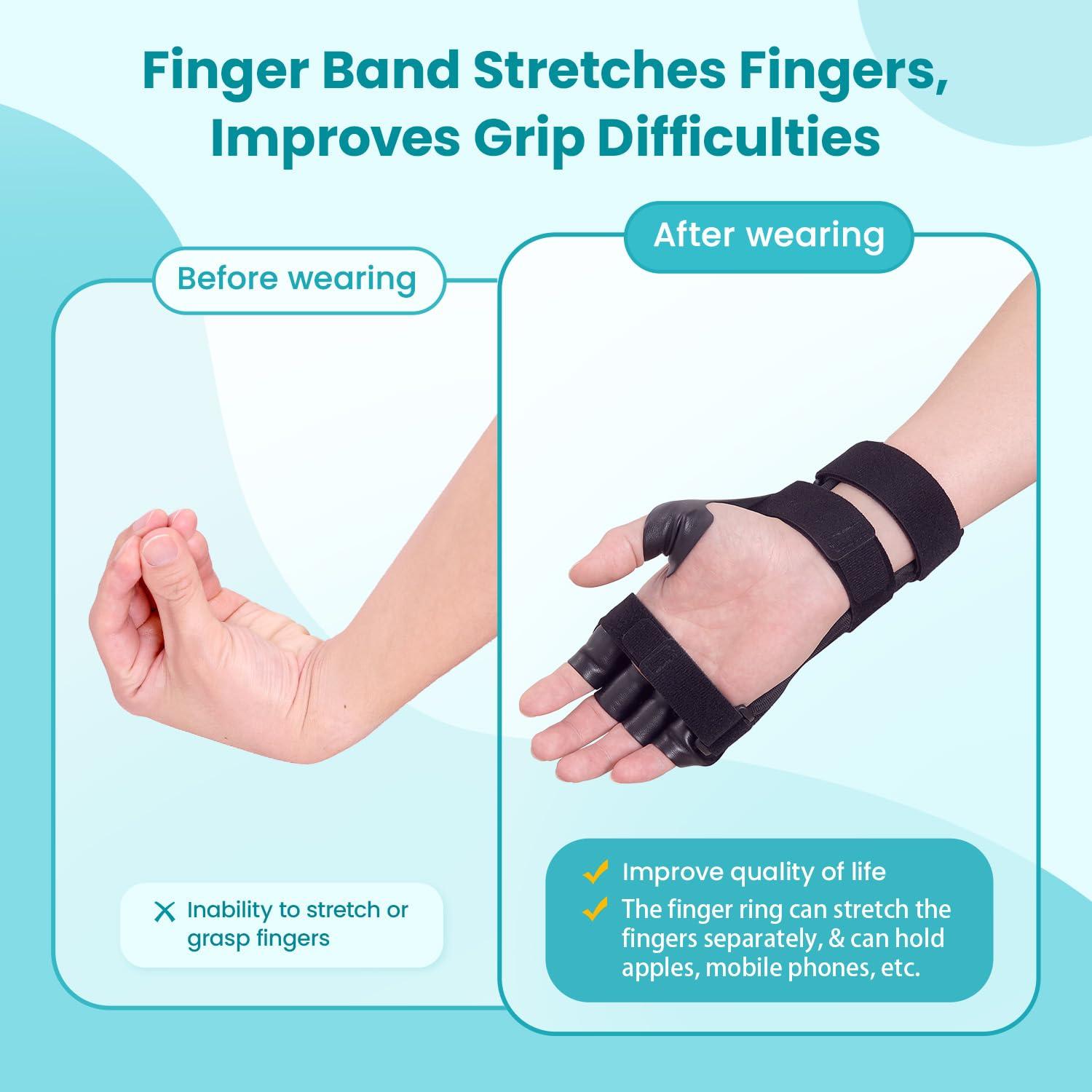 Férula para Parálisis del Nervio Radial DrFinger - Ajustable, Negro