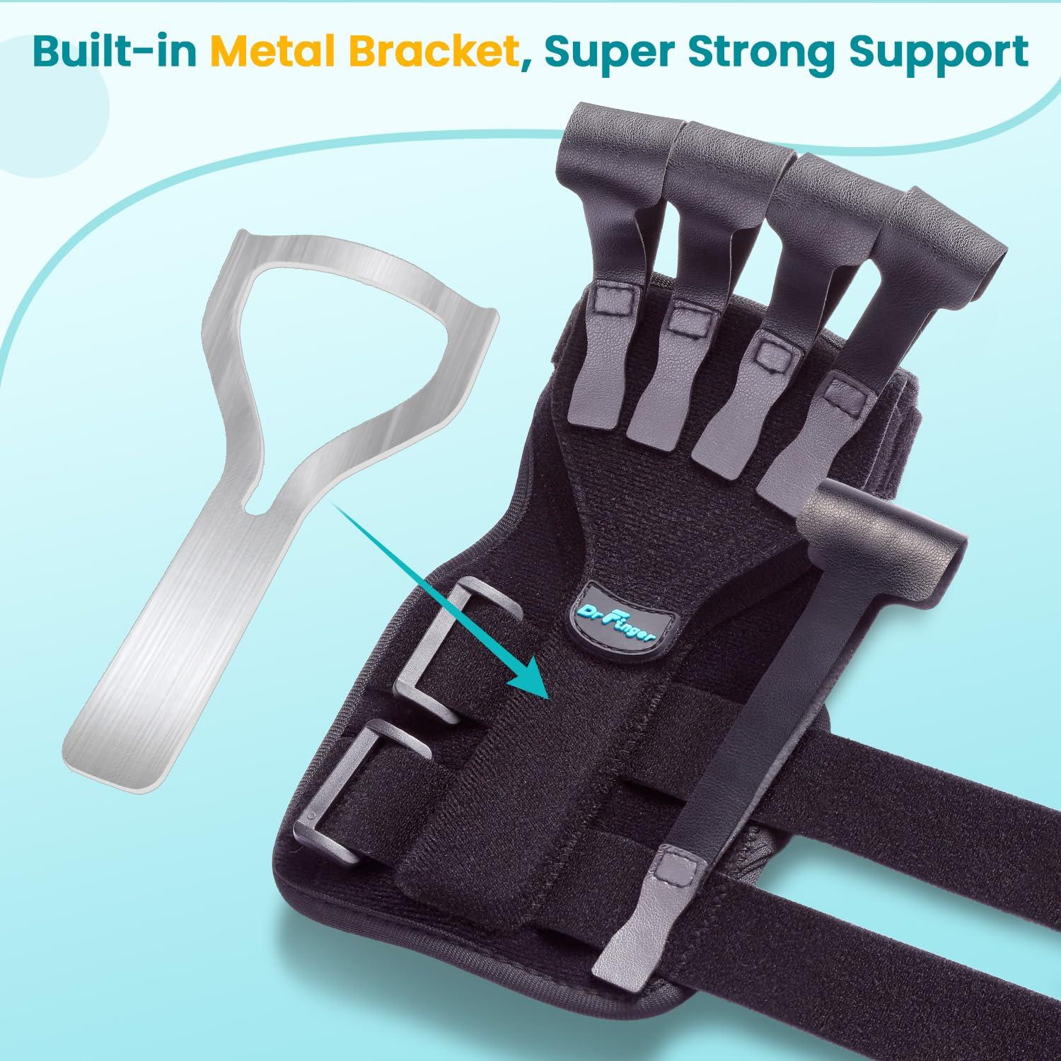 Férula para Parálisis del Nervio Radial DrFinger - Ajustable, Negro