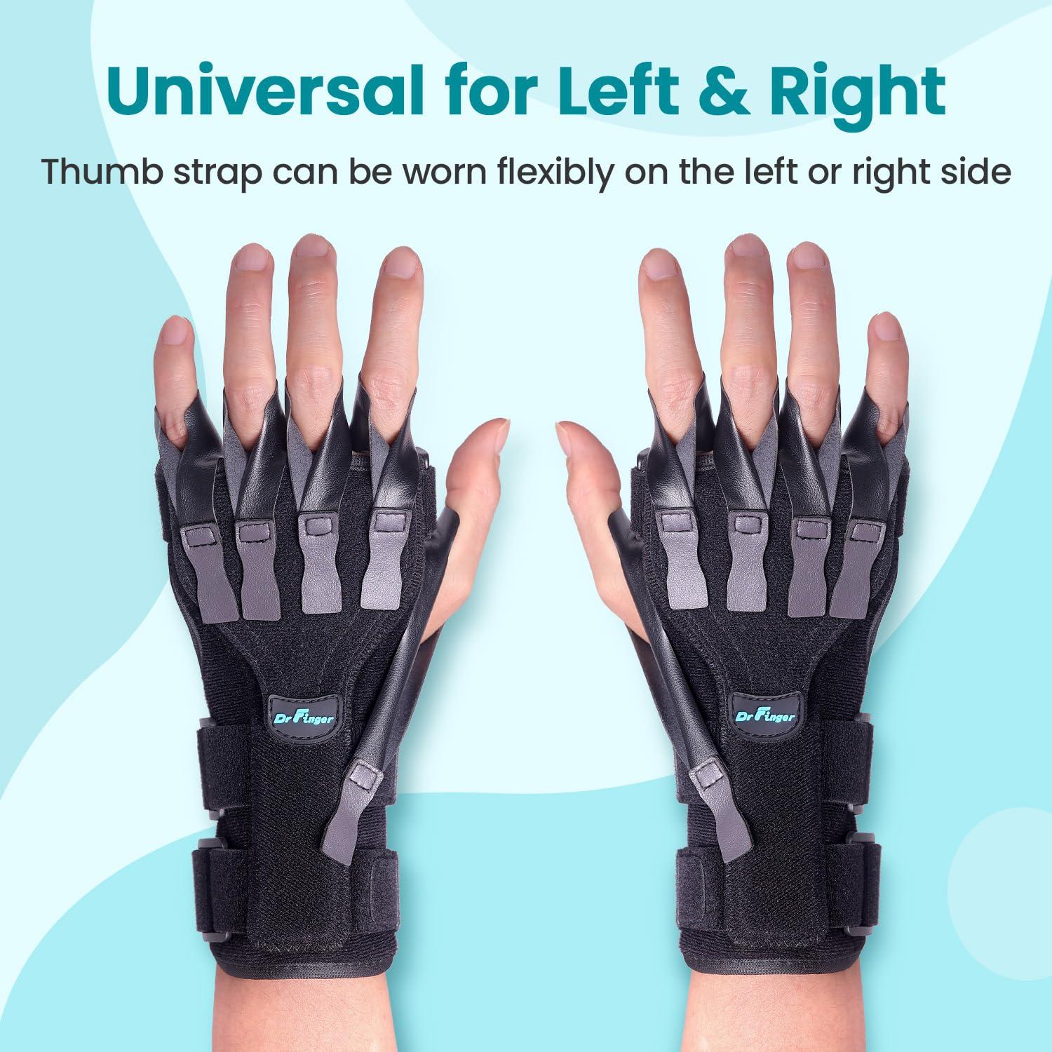 Férula para Parálisis del Nervio Radial DrFinger - Ajustable, Negro