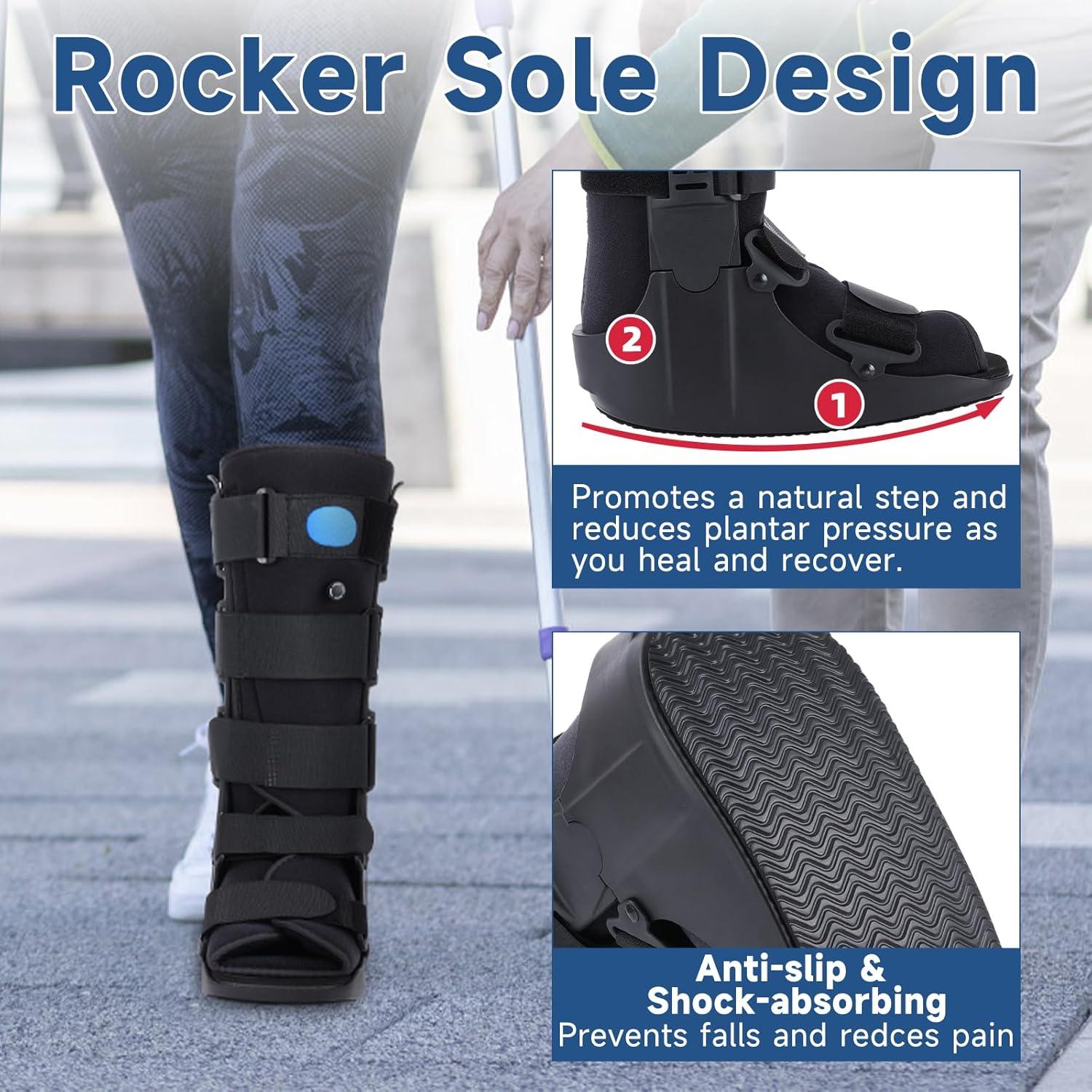 Bota Inflable Ortopédica Veanvoky para Fractura de Tobillo Mediana